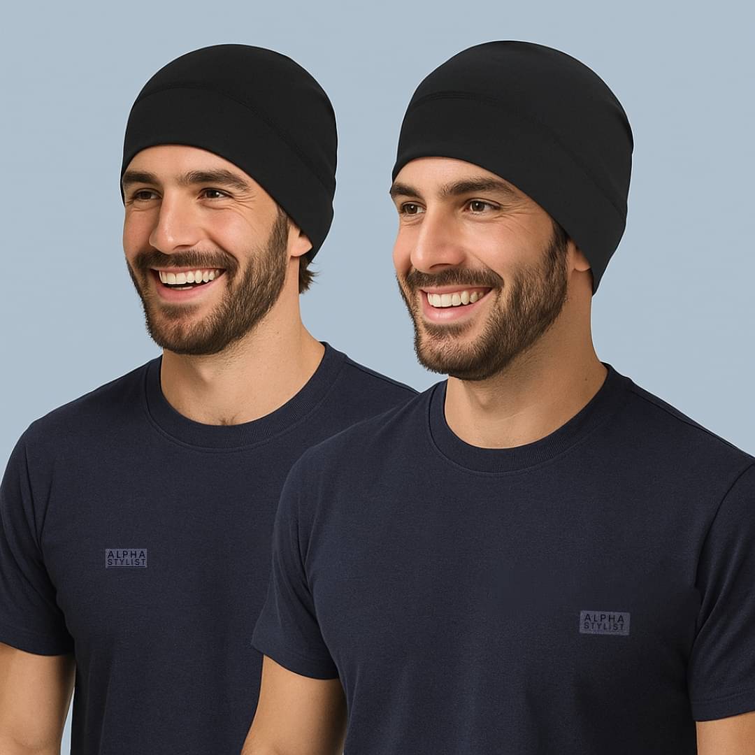 ALPHA STYLIST Pack of 2 Cotton Men's Cap ( Black ) ALPHA STYLIST Pack of 2 Cotton Men's Cap ( Black )