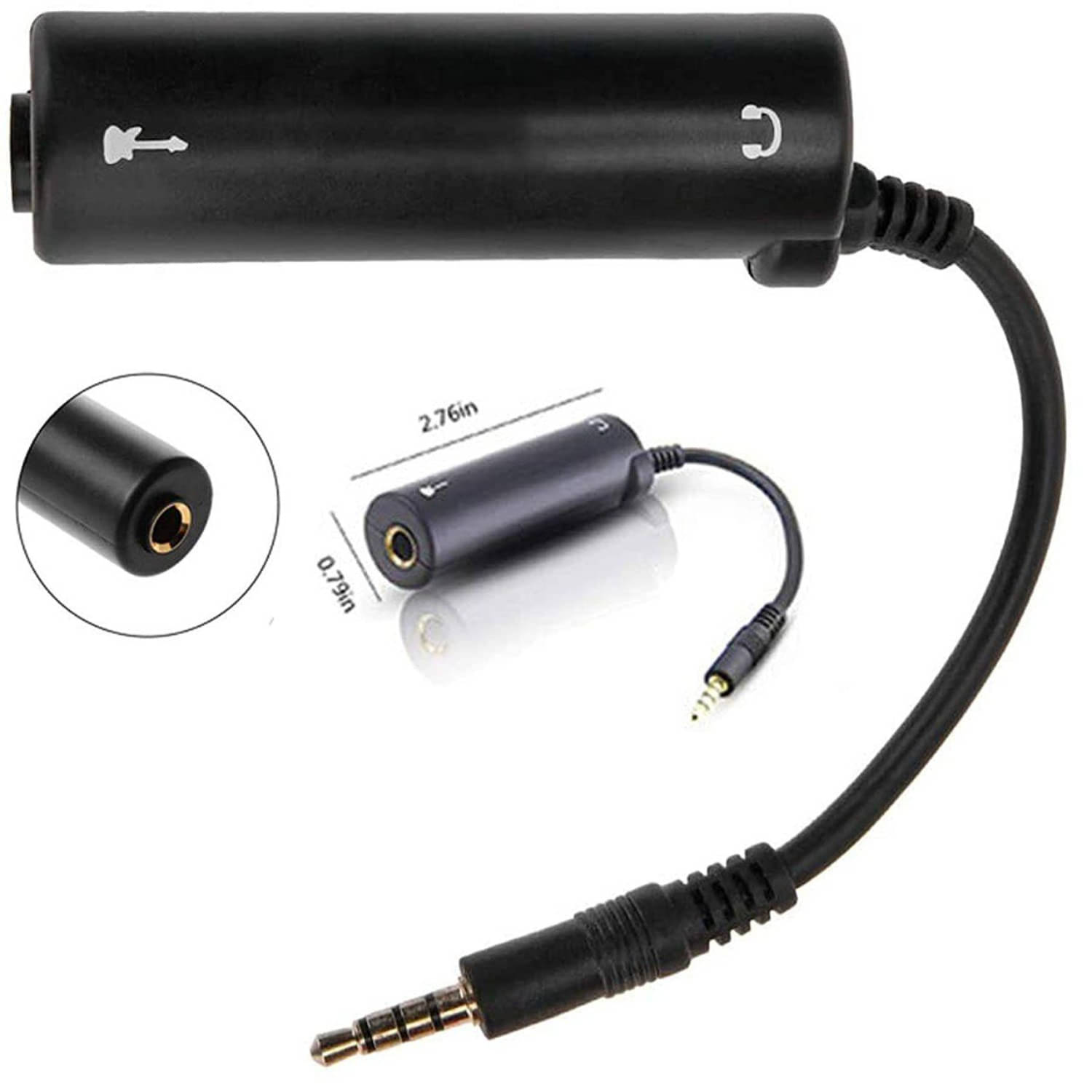     			Audio Interface AMP iRig from for iPod Touch, iPhone, and iPad, 7 X 2 X 2 cm, Black and White Note: Not Suitable for Android Users