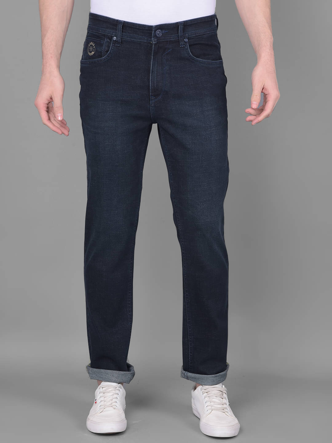     			Canary London Regular Fit Washed Men's Jeans - Dark Blue ( Pack of 1 )