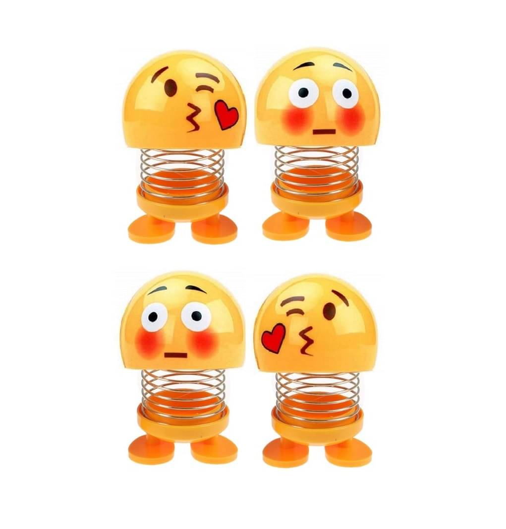 Cute Dancing Emoji Bobblehead Dolls | Fun Car Dashboard & Desk Toys | Random Expressions Surprise Gift (Pack of 4) Cute Dancing Emoji Bobblehead Dolls | Fun Car Dashboard & Desk Toys | Random Expressions Surprise Gift (Pack of 4)