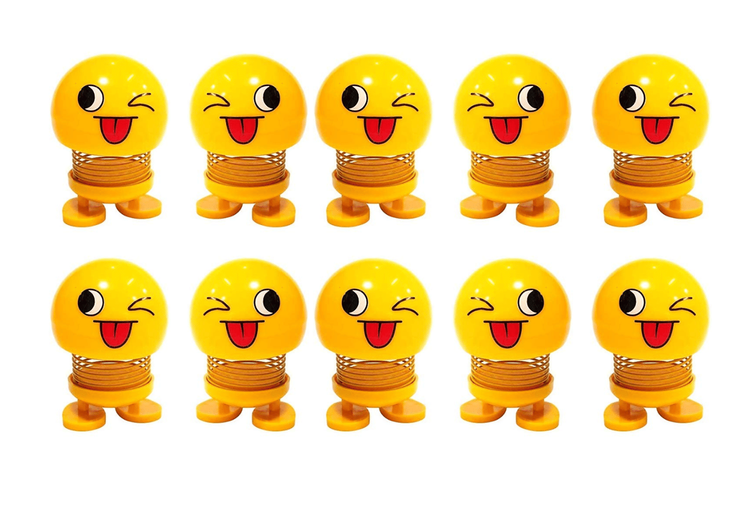Cute Dancing Emoji Bobblehead Toys | Fun Car Dashboard & Desk Decorations | Random Expressions Surprise Gift (Pack of 10) Cute Dancing Emoji Bobblehead Toys | Fun Car Dashboard & Desk Decorations | Random Expressions Surprise Gift (Pack of 10)