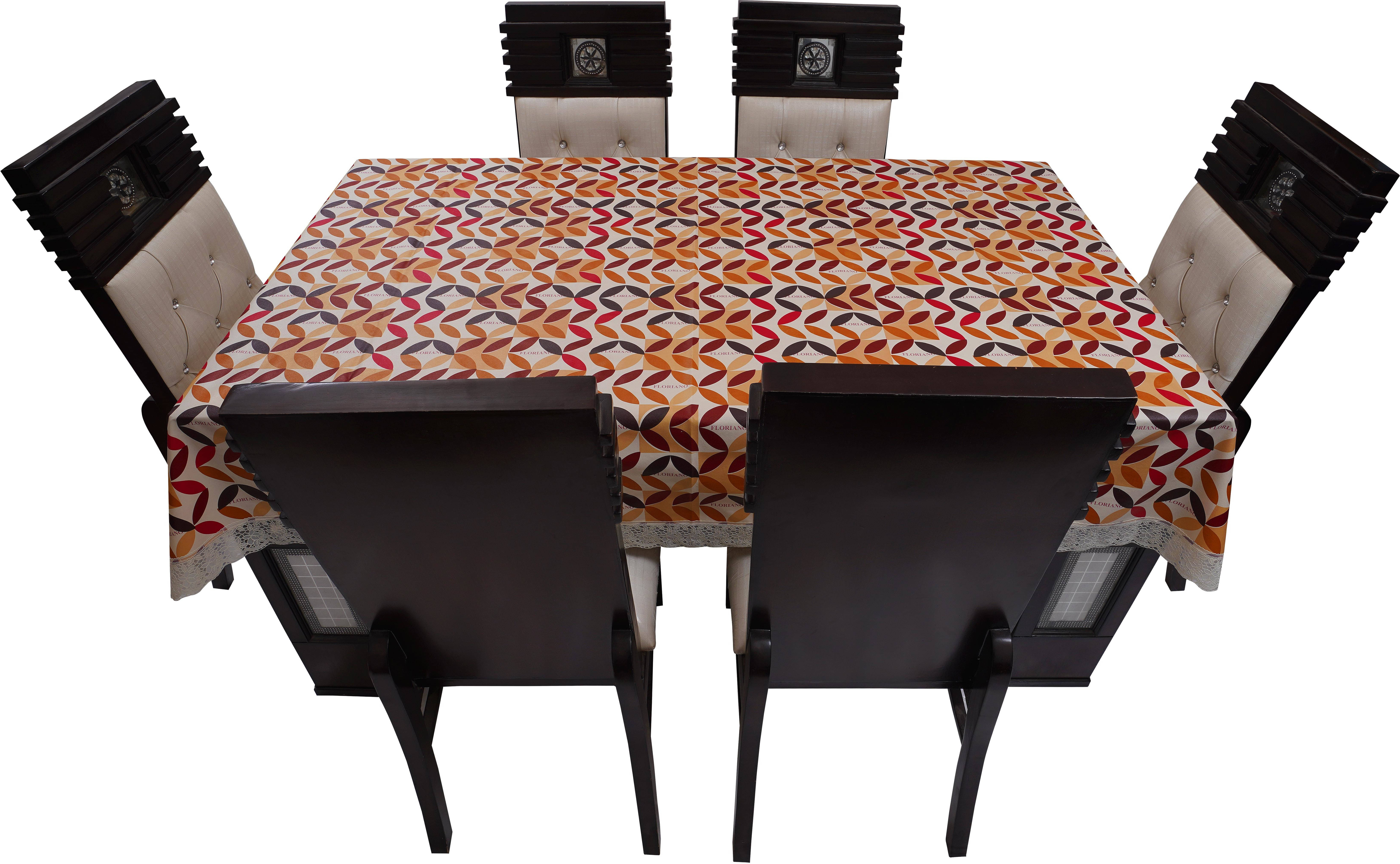     			Dream Care Printed PVC 6 Seater Rectangle Table Cover ( 60 x 90 ) cm Pack of 1 White