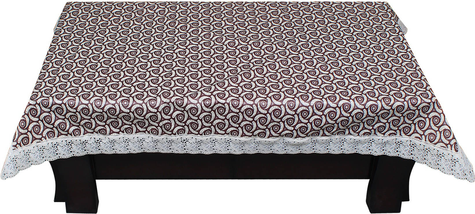     			Dream Care Printed Polyester 4 Seater Rectangle Table Cover ( 40 x 60 ) cm Pack of 1 Brown