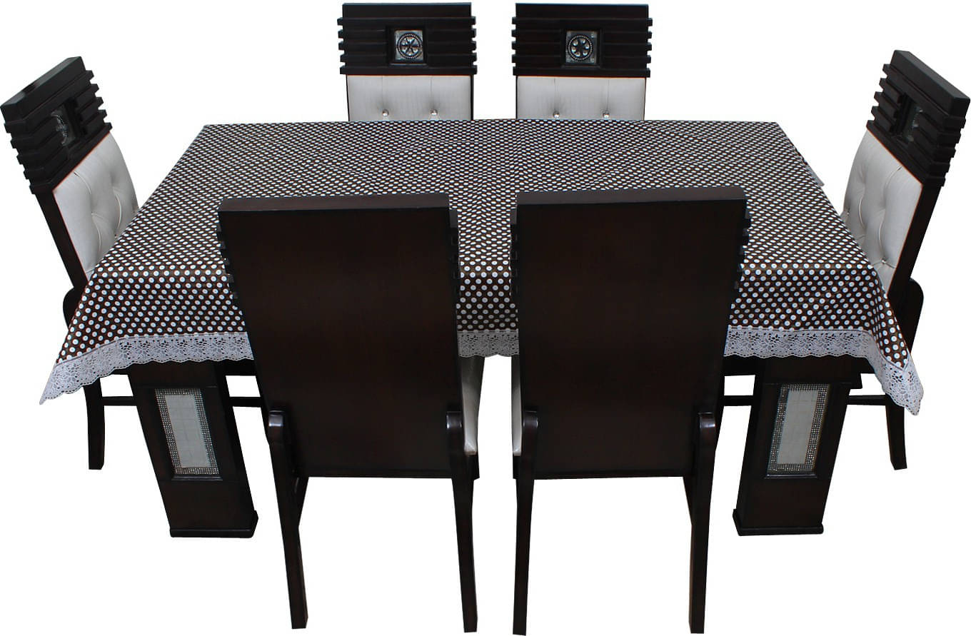 Dream Care Printed Polyester 6 Seater Rectangle Table Cover ( 60 x 90 ) cm Pack of 1 Brown Dream Care Printed Polyester 6 Seater Rectangle Table Cover ( 60 x 90 ) cm Pack of 1 Brown