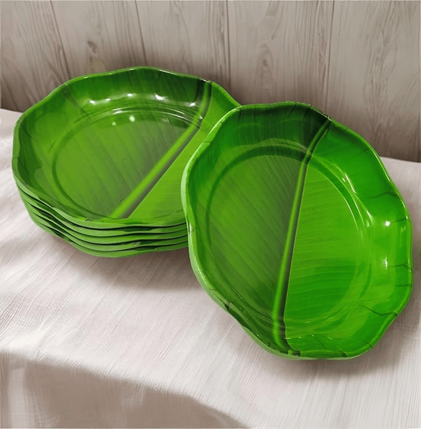 Emmet 6 Pcs Melamine Dark Green Half Plate Emmet 6 Pcs Melamine Dark Green Half Plate