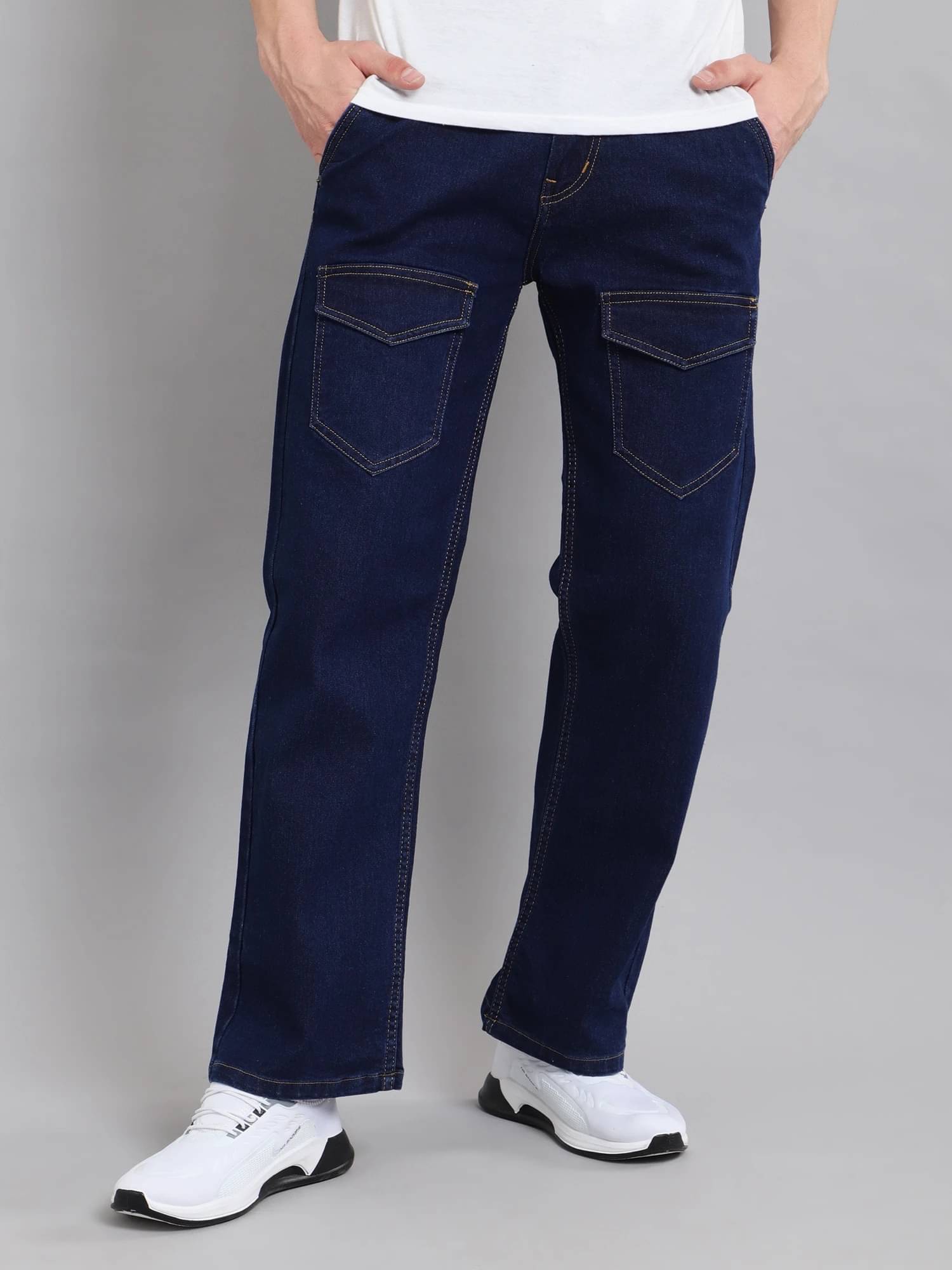     			FUDE PRIDE Clean Look Men's Jeans - Dark Blue ( Pack of 1 )
