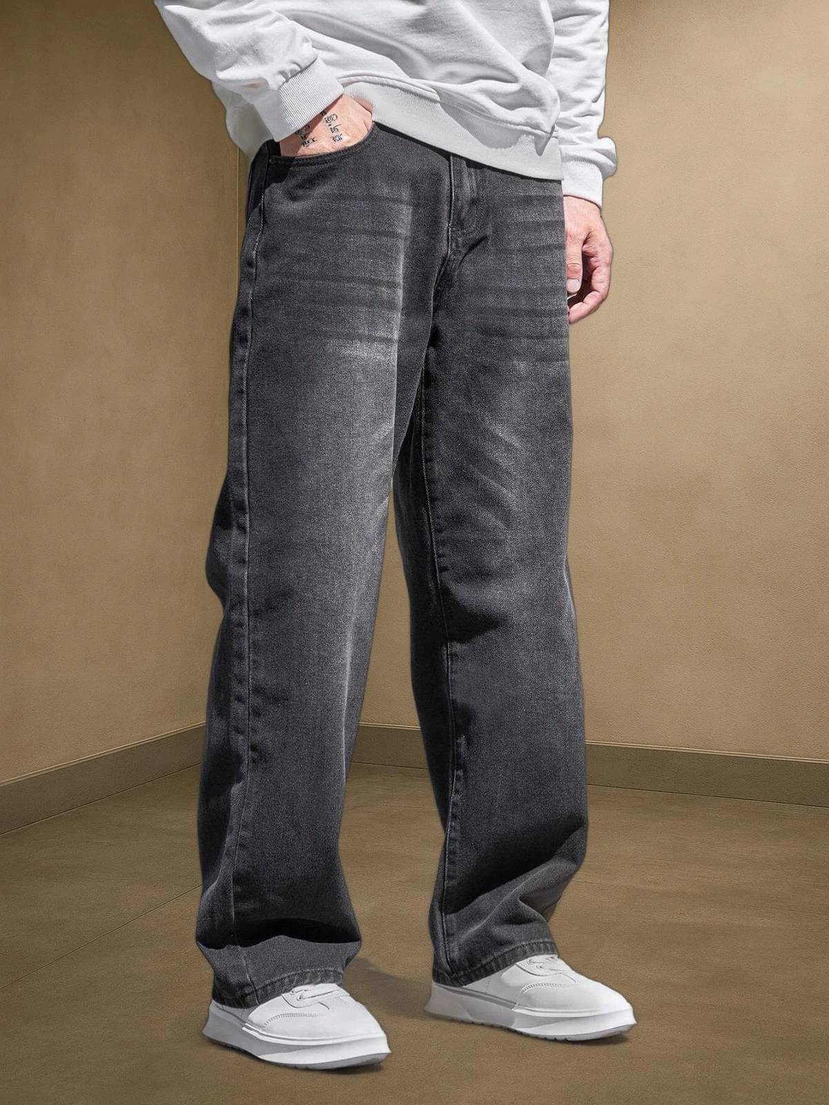 FUDE PRIDE Clean Look Men's Jeans - Dark Grey ( Pack of 1 ) FUDE PRIDE Clean Look Men's Jeans - Dark Grey ( Pack of 1 )