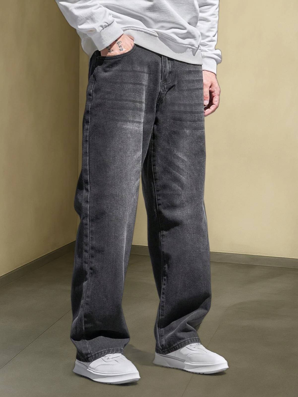 FUDE PRIDE Clean Look Men's Jeans - Dark Grey ( Pack of 1 ) FUDE PRIDE Clean Look Men's Jeans - Dark Grey ( Pack of 1 )