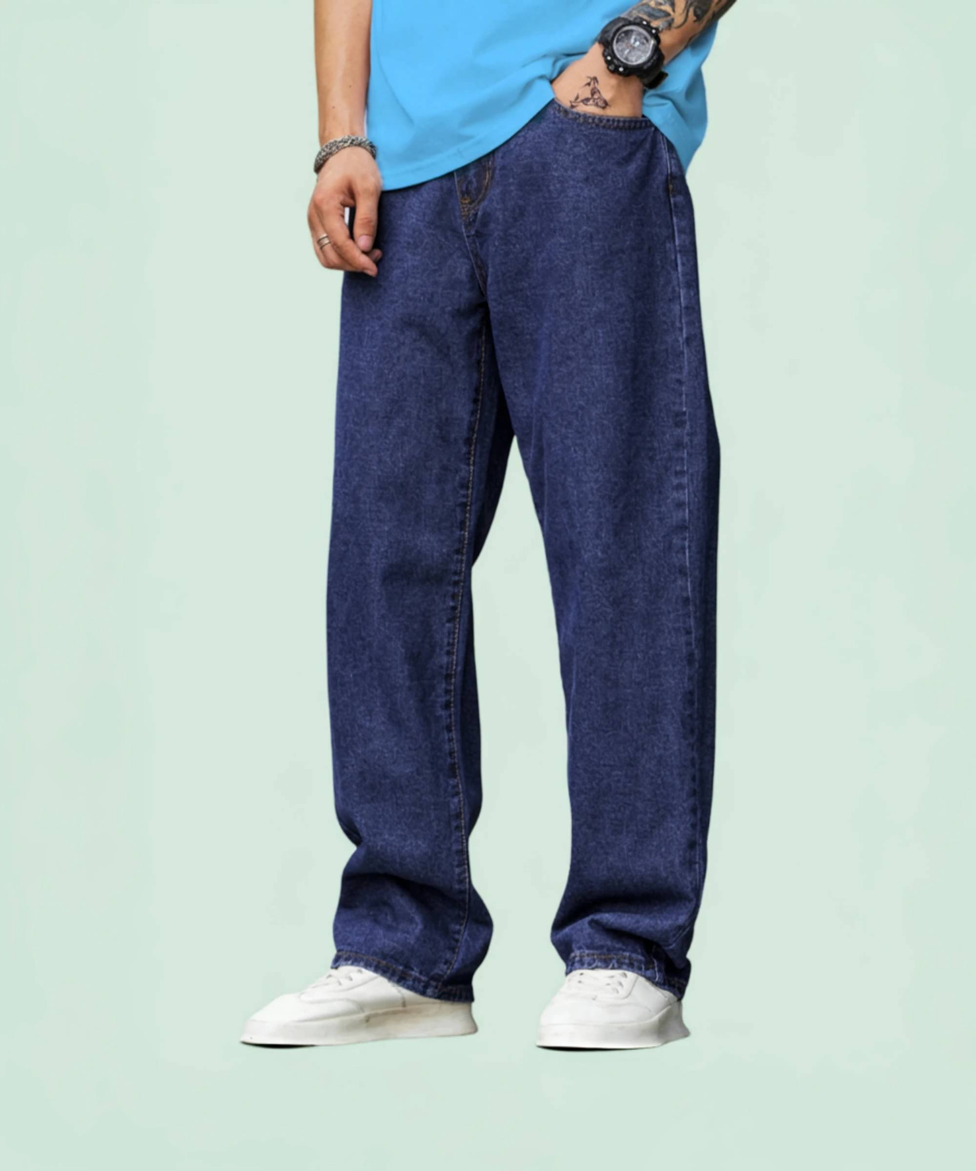 FUDE PRIDE Clean Look Men's Jeans - Dark Blue ( Pack of 1 ) FUDE PRIDE Clean Look Men's Jeans - Dark Blue ( Pack of 1 )