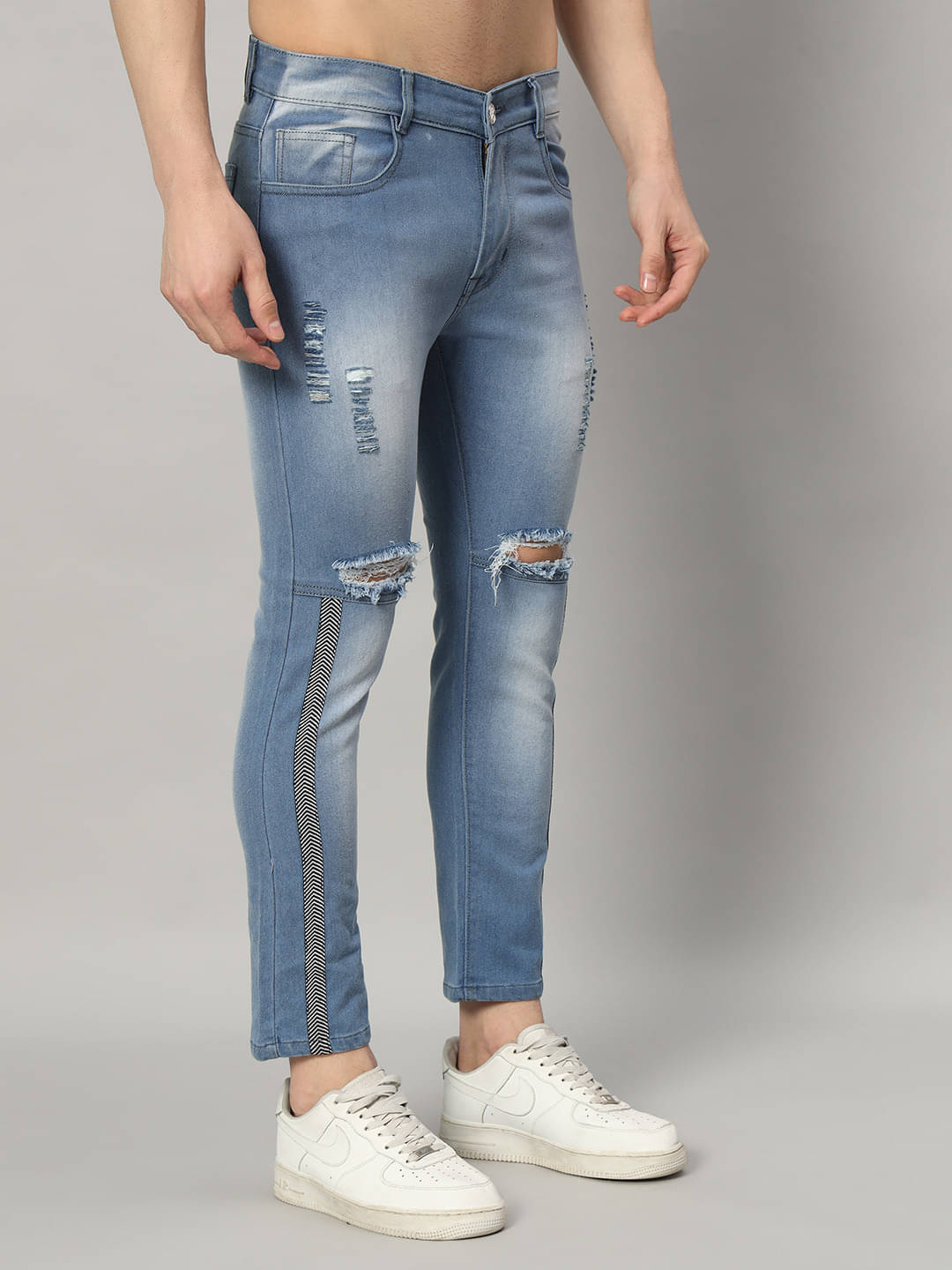 FUDE PRIDE Slim Fit Faded Men's Jeans - Blue ( Pack of 1 ) FUDE PRIDE Slim Fit Faded Men's Jeans - Blue ( Pack of 1 )