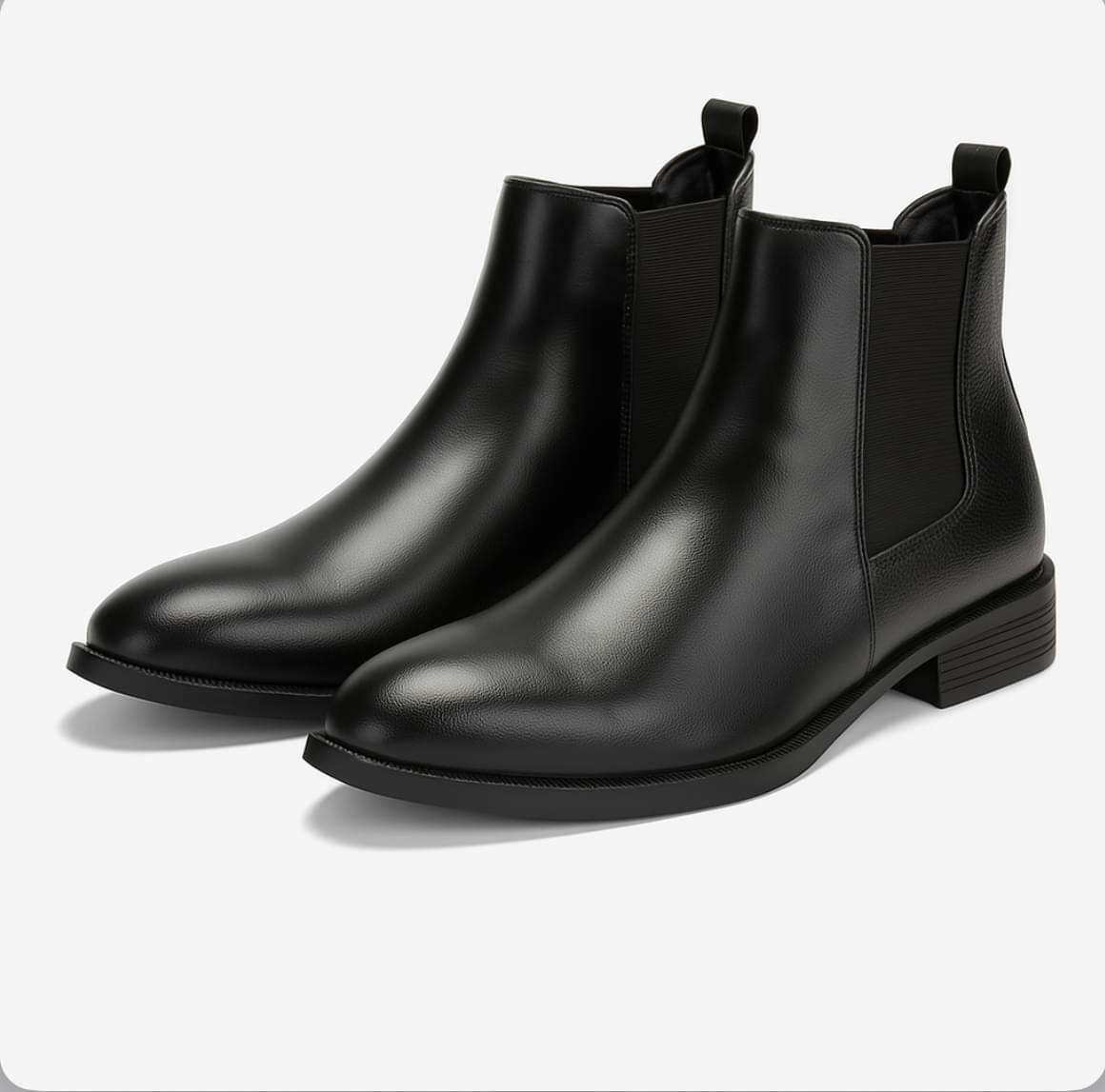     			FUNARIO Black Men's Chelsea Boots