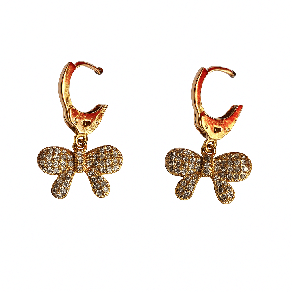     			Flauri Golden Drop Earrings ( Pack of 1 )