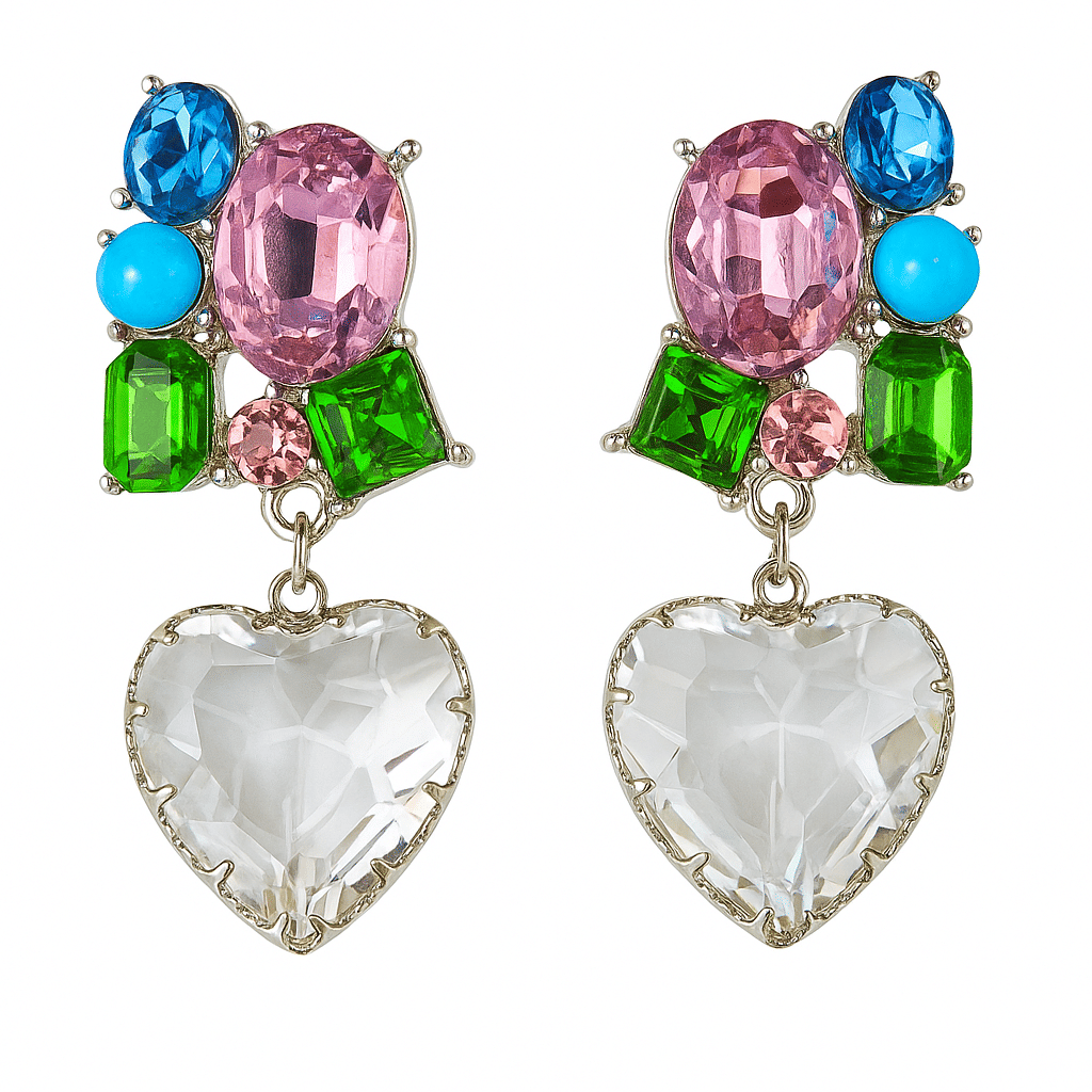     			Flauri Multi Color Drop Earrings ( Pack of 1 )