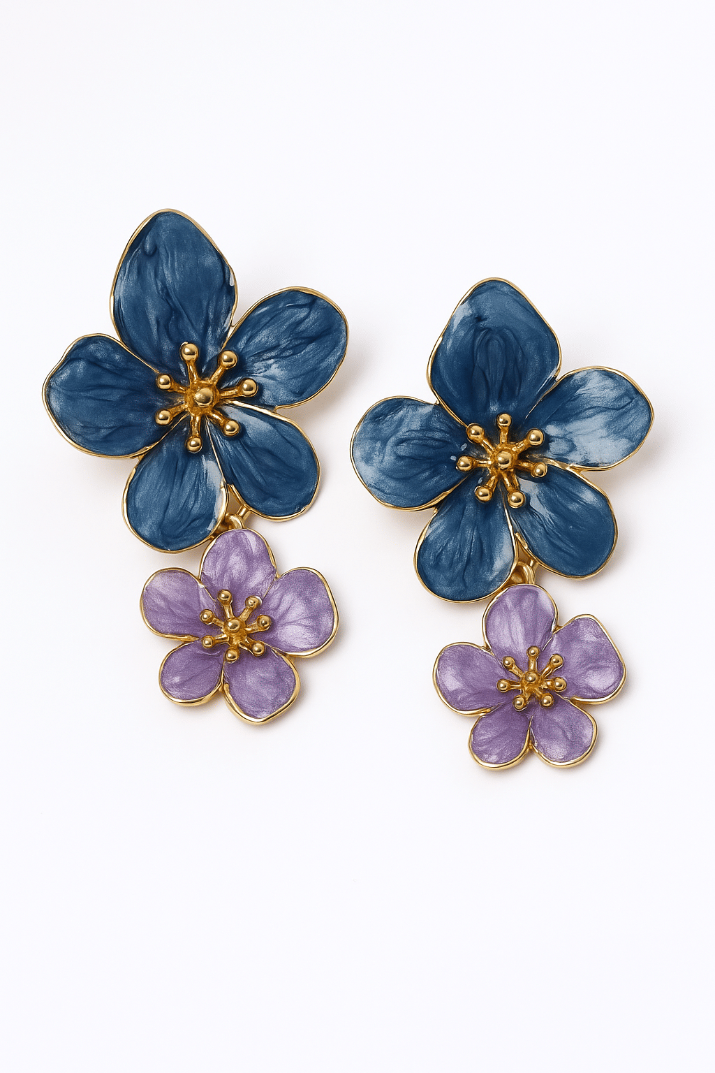     			Flauri Multi Color Drop Earrings ( Pack of 1 )