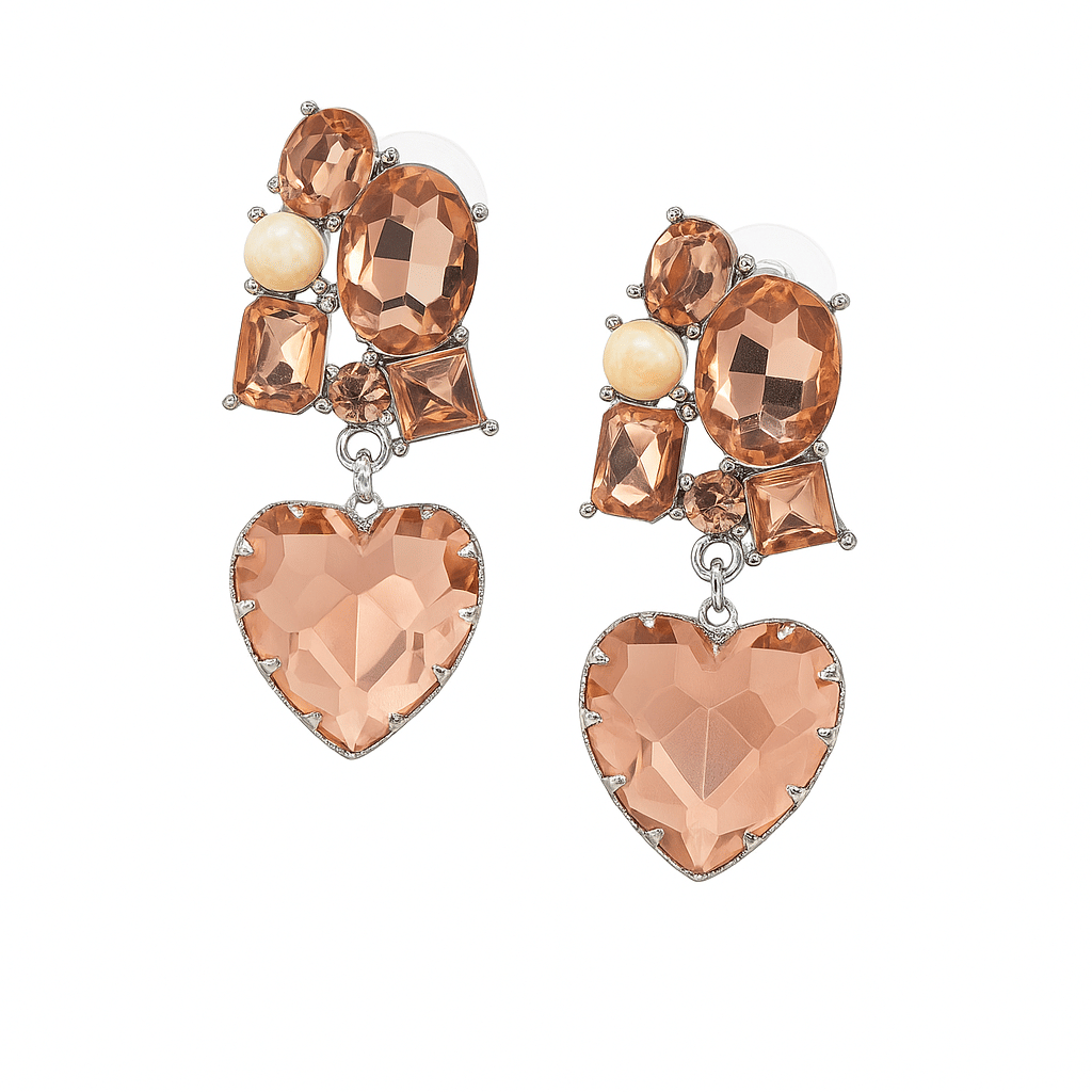     			Flauri Peach Drop Earrings ( Pack of 1 )