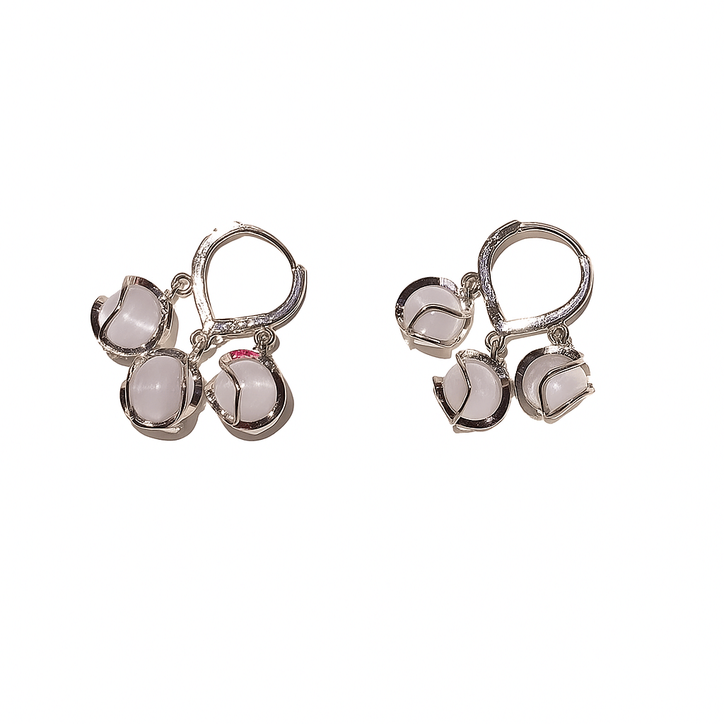     			Flauri Silver Drop Earrings ( Pack of 1 )