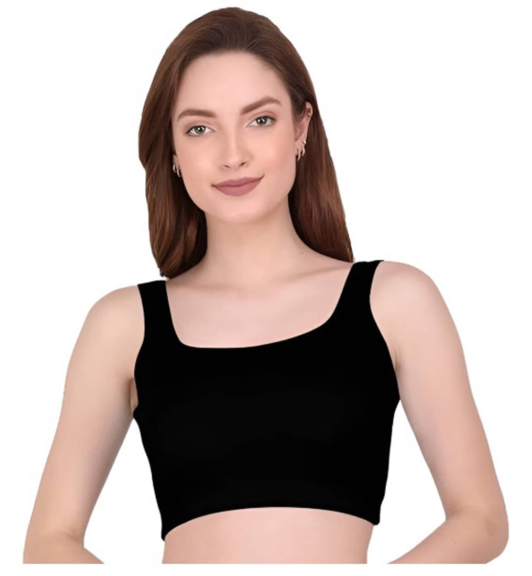 GARBFEB Women's Cotton Blend Tank Top ( Black ) GARBFEB Women's Cotton Blend Tank Top ( Black )