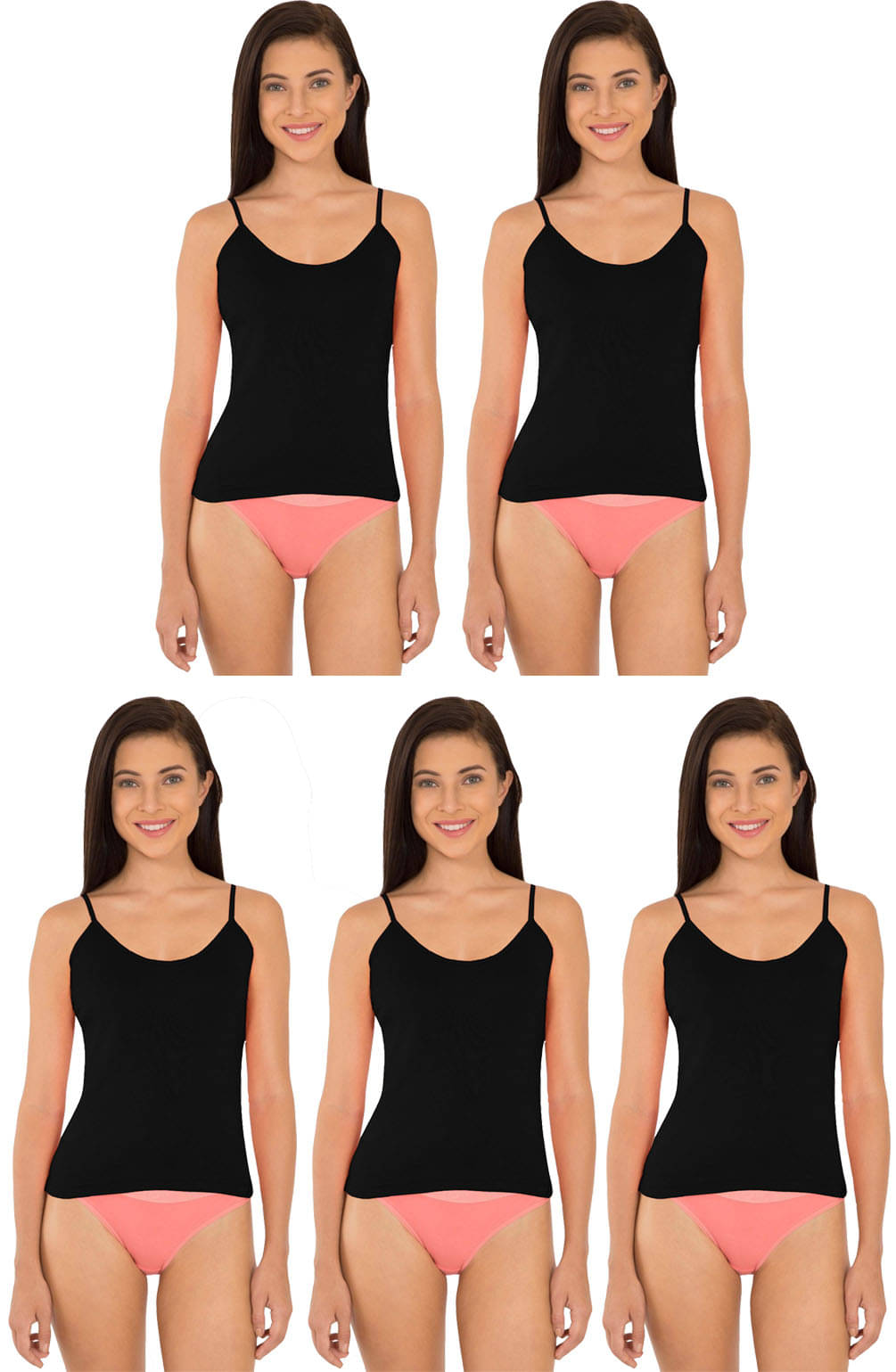 Jockey Women Cotton Camisoles ( Black )     			Jockey Women Cotton Camisoles ( Black )