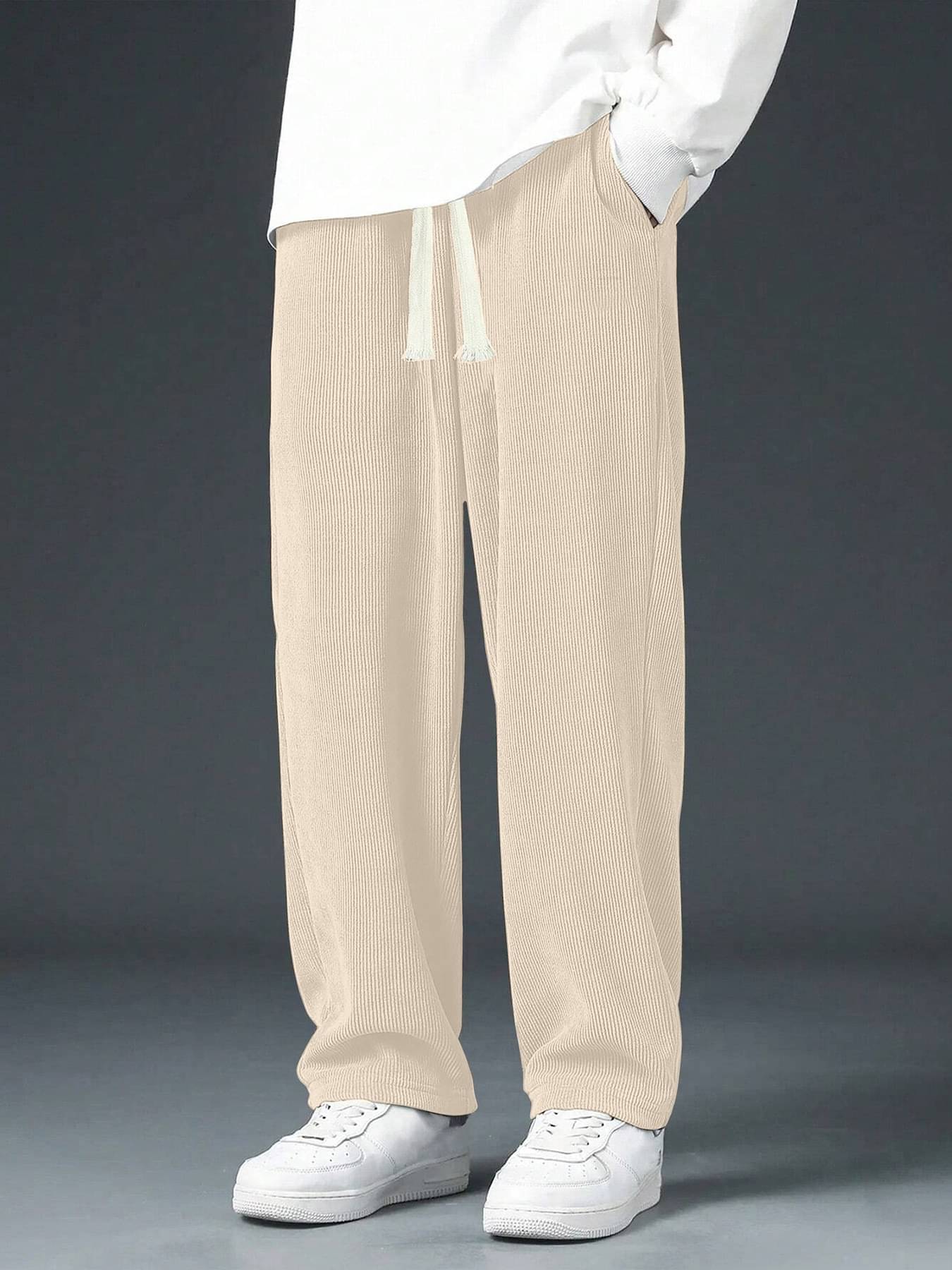     			KAJARU Loose Flat Men's Trouser - Cream ( Pack of 1 )