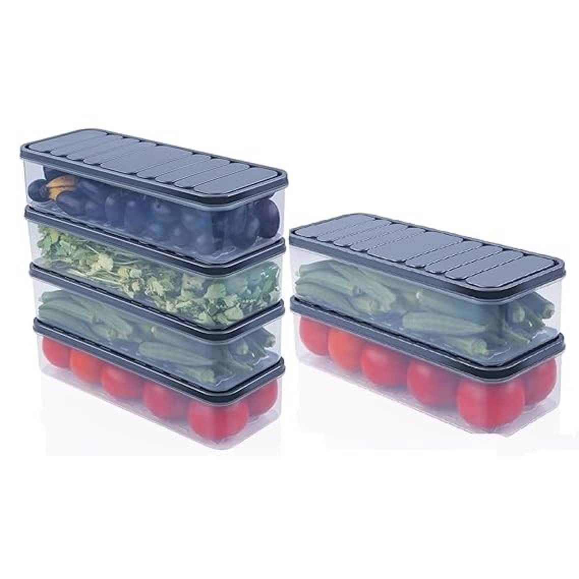 KEDAR PLAST Storage Container Plastic Transparent Multi-Purpose Container ( Set of 6 ) KEDAR PLAST Storage Container Plastic Transparent Multi-Purpose Container ( Set of 6 )