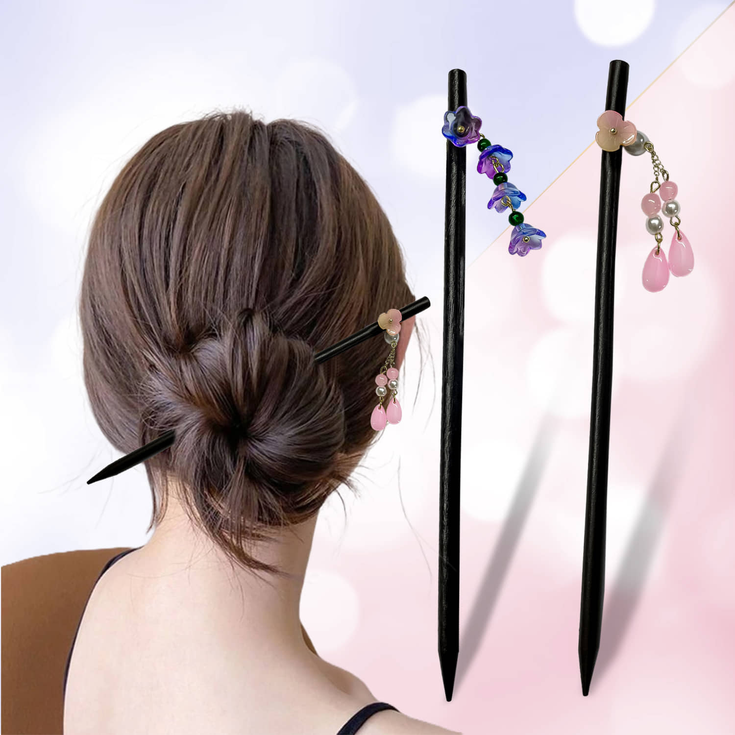 LYKAA Black Hair Pin ( Pack of 2 ) - Jewellery Sets | Buy online on ZillyBuy
