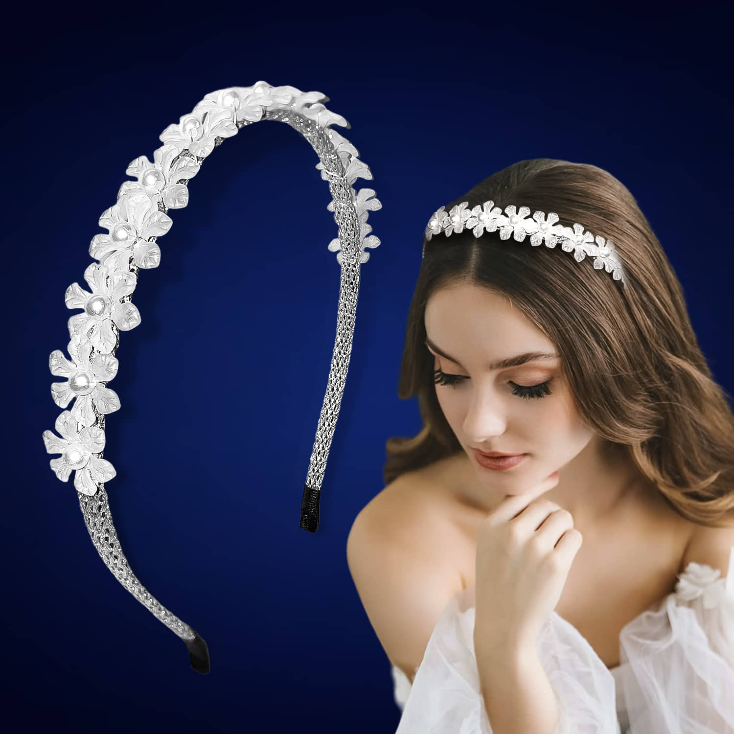 LYKAA Silver Hair Band ( Pack of 1 ) - Jewellery Sets | Buy online on ZillyBuy