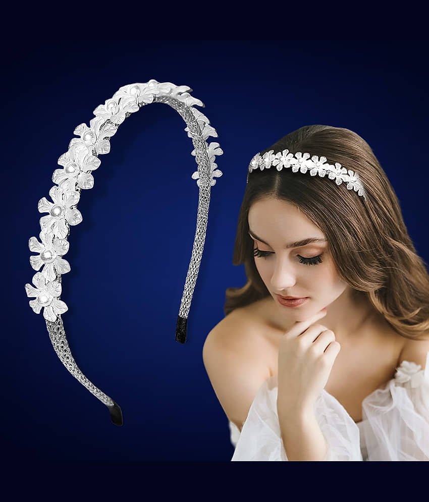 LYKAA Silver Hair Band ( Pack of 1 ) - Jewellery Sets | Buy online on ZillyBuy