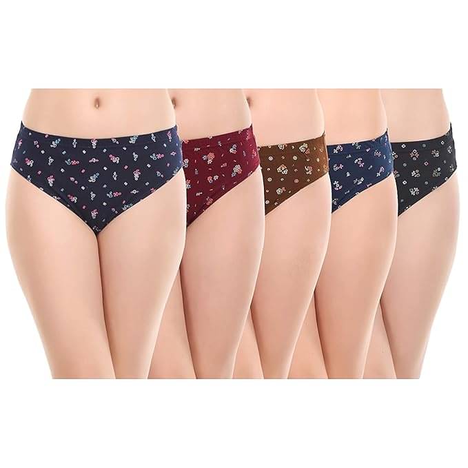 Louis Craft Cotton Lycra Hipster ( Multicolor , Pack of 5 ) Louis Craft Cotton Lycra Hipster ( Multicolor , Pack of 5 )