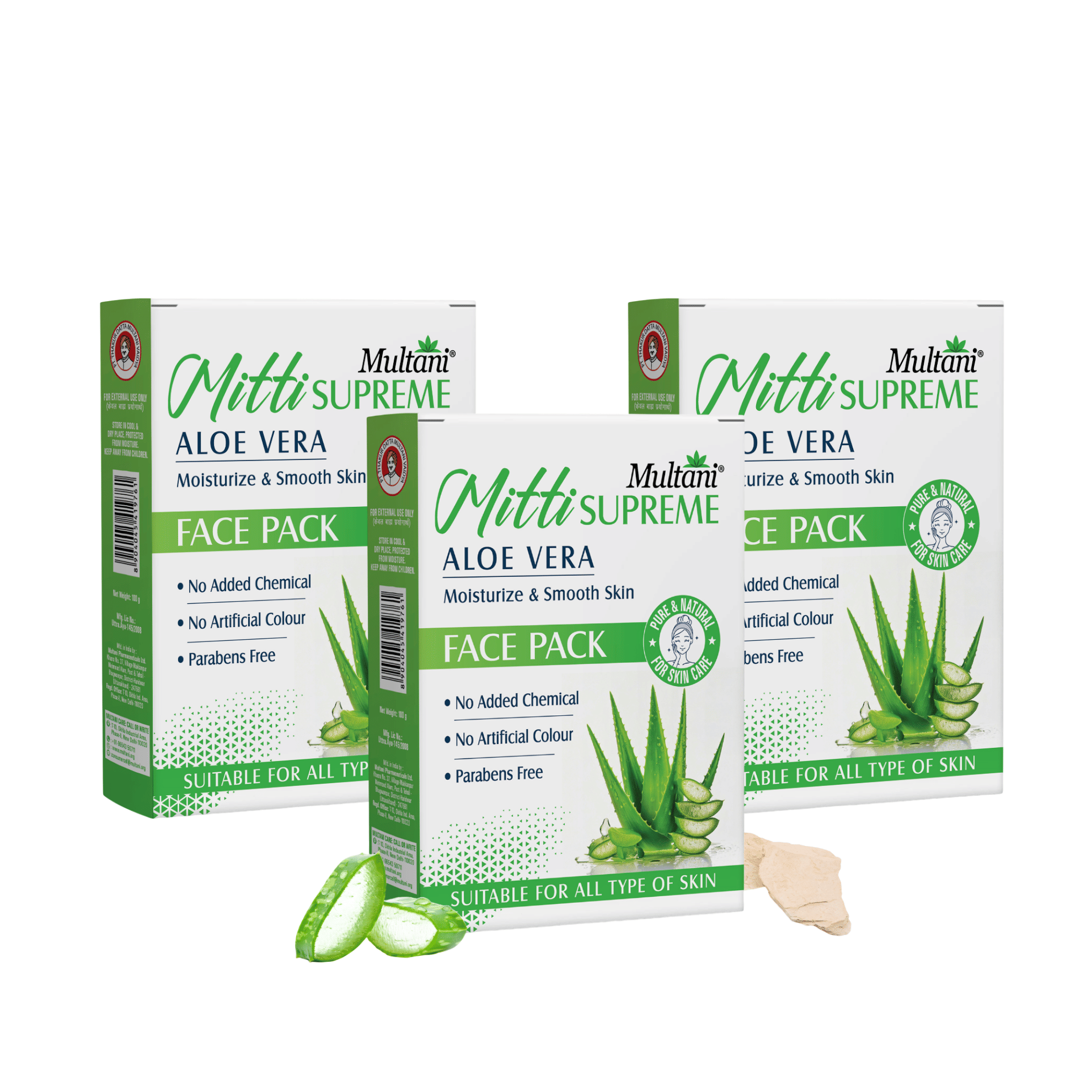 Multani Mitti With Aloevera Extract Powder 100 gm Pack of 3 Multani Mitti With Aloevera Extract Powder 100 gm Pack of 3