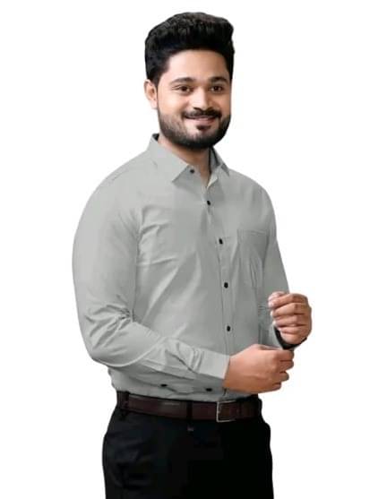 Nexra Creation Cotton Blend Regular Fit Solids Full Sleeves Men's Casual Shirt - Grey ( Pack of 1 ) Nexra Creation Cotton Blend Regular Fit Solids Full Sleeves Men's Casual Shirt - Grey ( Pack of 1 )