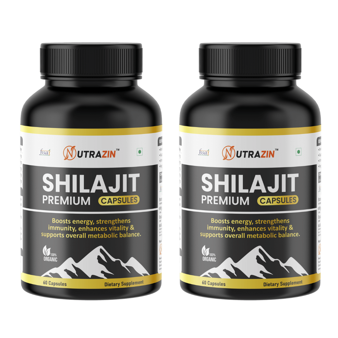     			Nutrazin Shilajit Premium Capsules – 60 Capsules | Energy & Vitality Support | 100% Organic (Pack of 2)