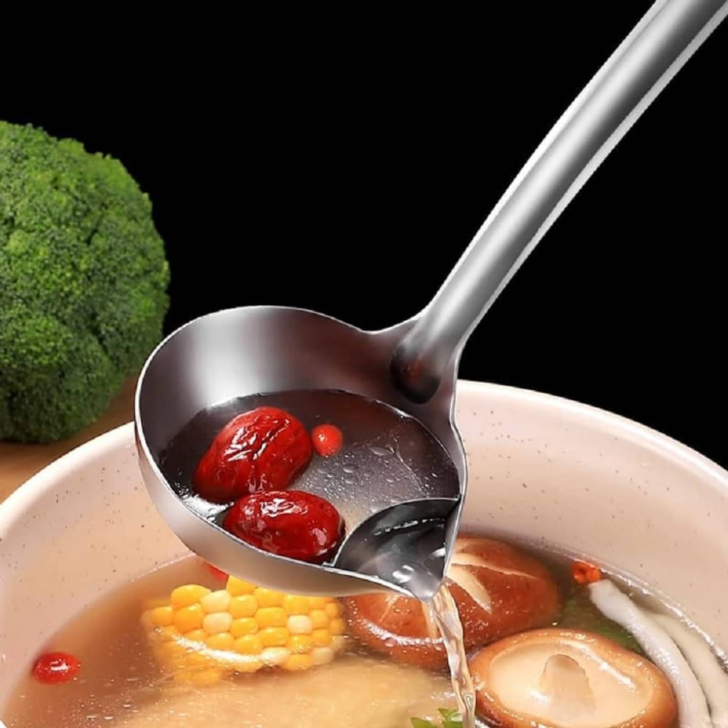 Oil Separator Soup Ladle - Grease Strainer Skimmer Spoon for Healthy Cooking Oil Separator Soup Ladle - Grease Strainer Skimmer Spoon for Healthy Cooking