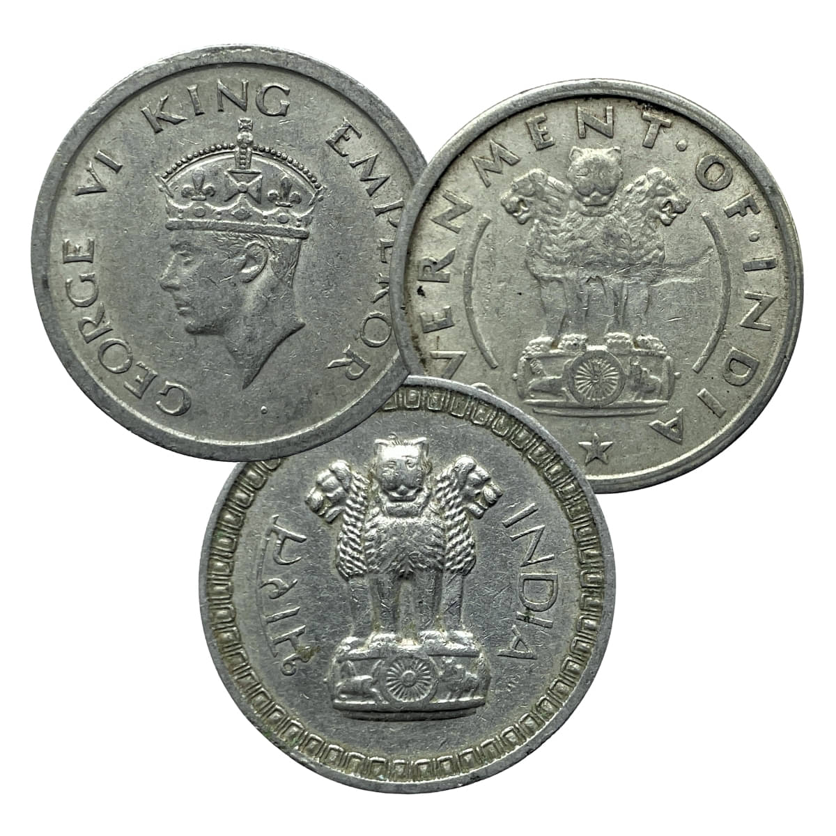 Rare SET of Big Size One Rupee Coins of Indian History (One Rupee 1947,1950 & 1962) Historic Old coins for collection and Gifting, Authentic Coins, Collectible Grade Rare SET of Big Size One Rupee Coins of Indian History (One Rupee 1947,1950 & 1962) Historic Old coins for collection and Gifting, Authentic Coins, Collectible Grade