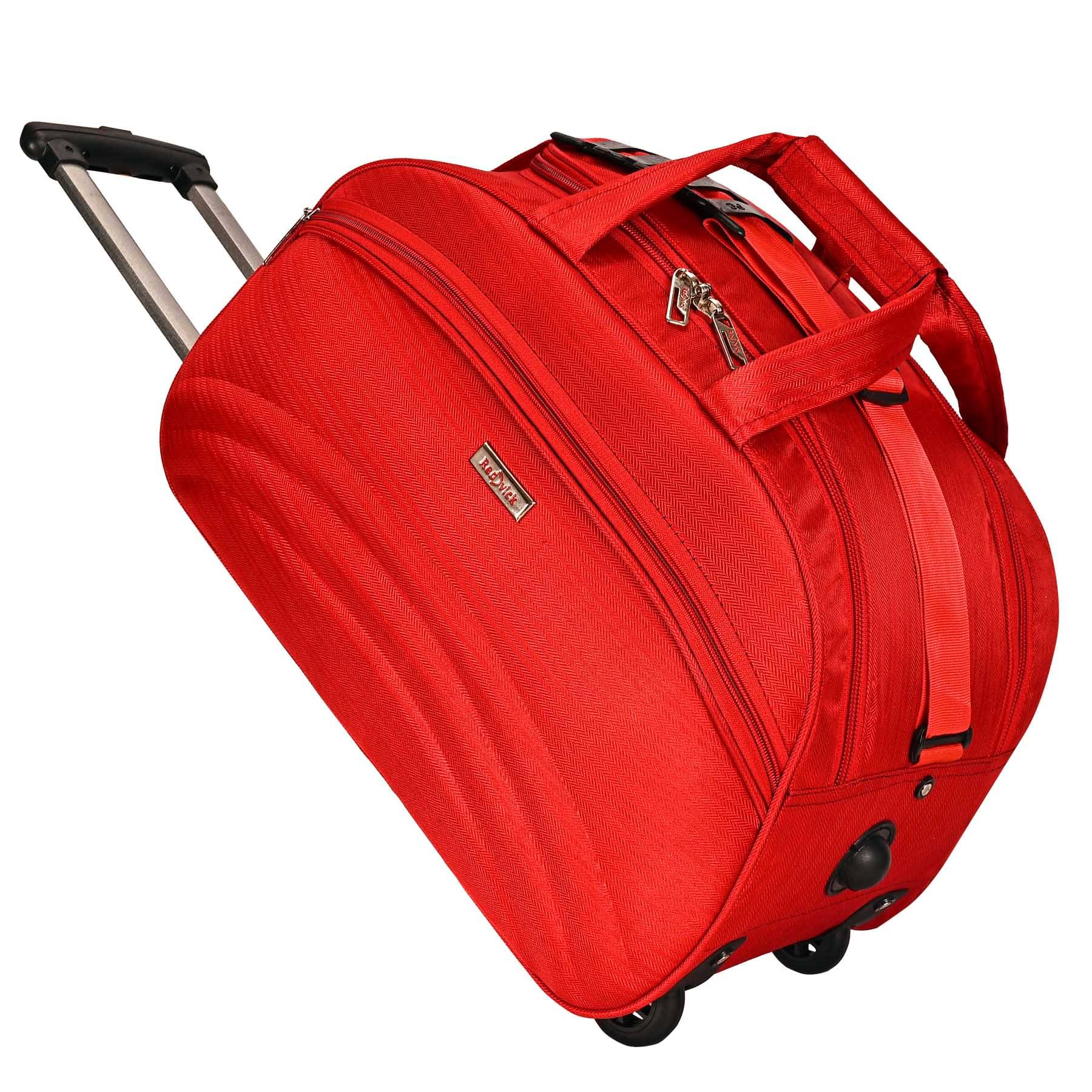     			Red vick 60 Ltrs Red Polyester Duffle Trolley