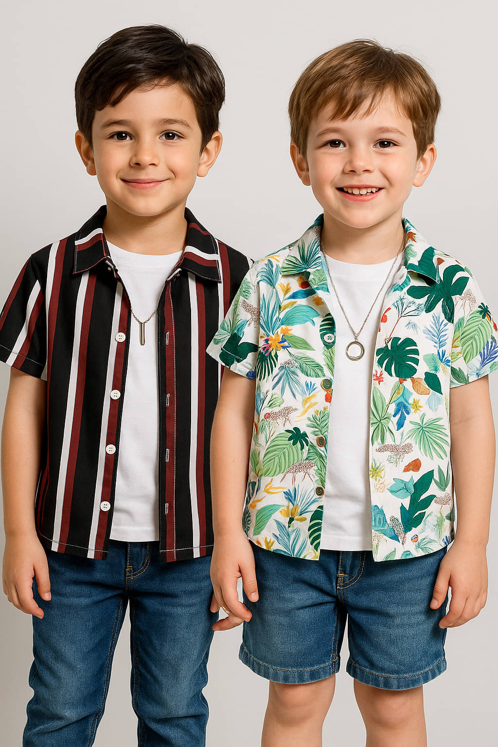 SHREE VANKIYA HANUMANJI FASHION Pack of 2 Boys 100% Cotton Half Sleeves Shirt ( Multicolor ) SHREE VANKIYA HANUMANJI FASHION Pack of 2 Boys 100% Cotton Half Sleeves Shirt ( Multicolor )