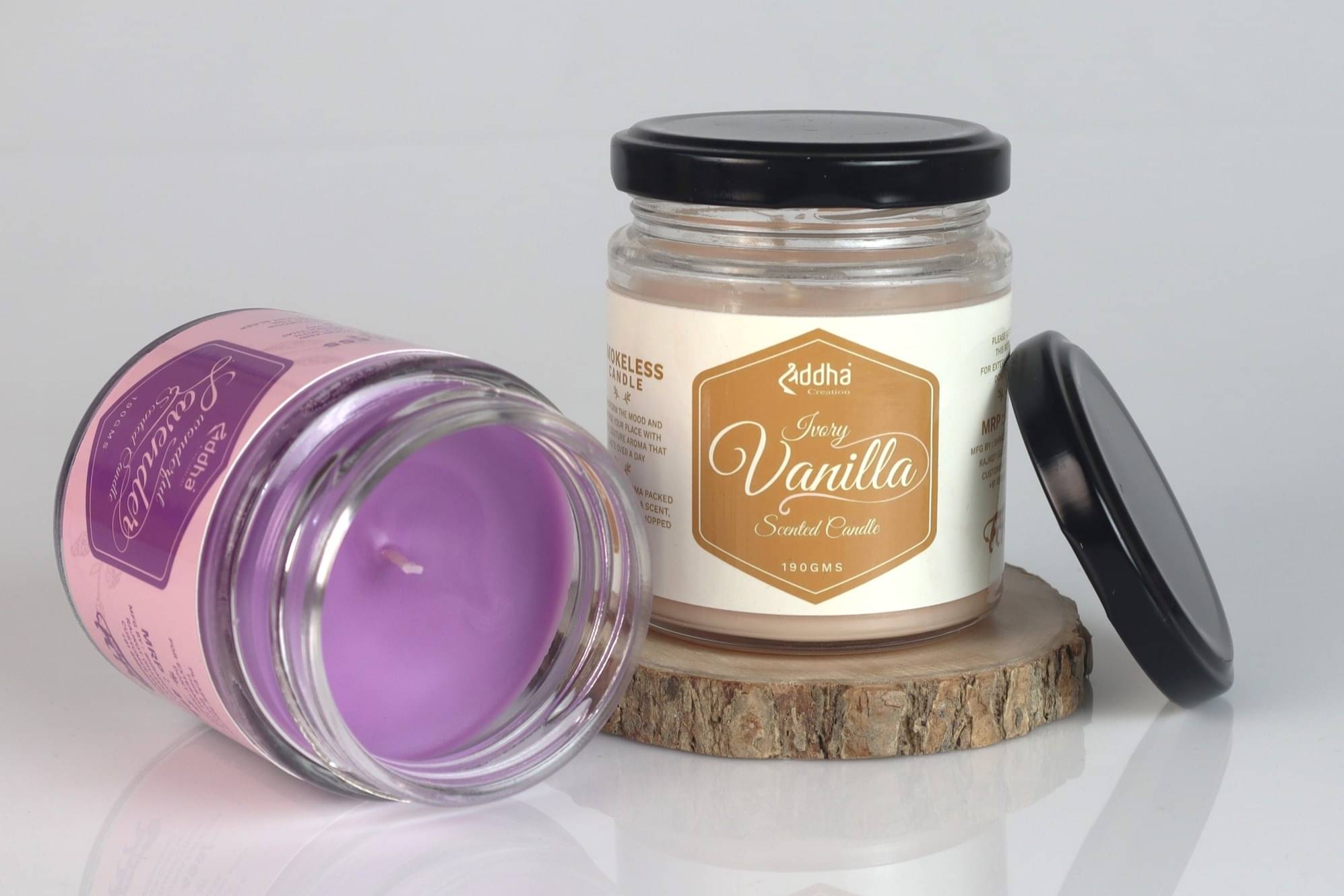 Shraddha Creation Multicolor Lavender Jar Candle 8 cm ( Pack of 2 ) Shraddha Creation Multicolor Lavender Jar Candle 8 cm ( Pack of 2 )