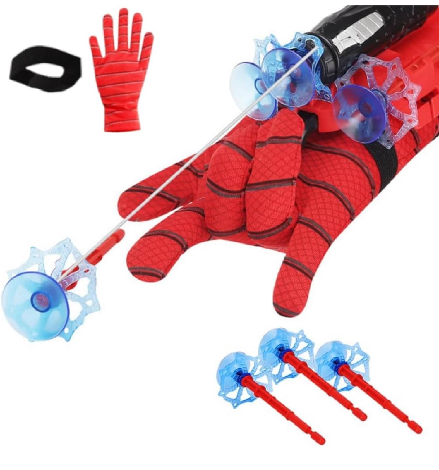    			Spider Web Shooter Toy Set for Kids – Superhero Launcher Wristband with Sticky Wall Bombs & Gloves for Cosplay, Action Roleplay & Outdoor Fun