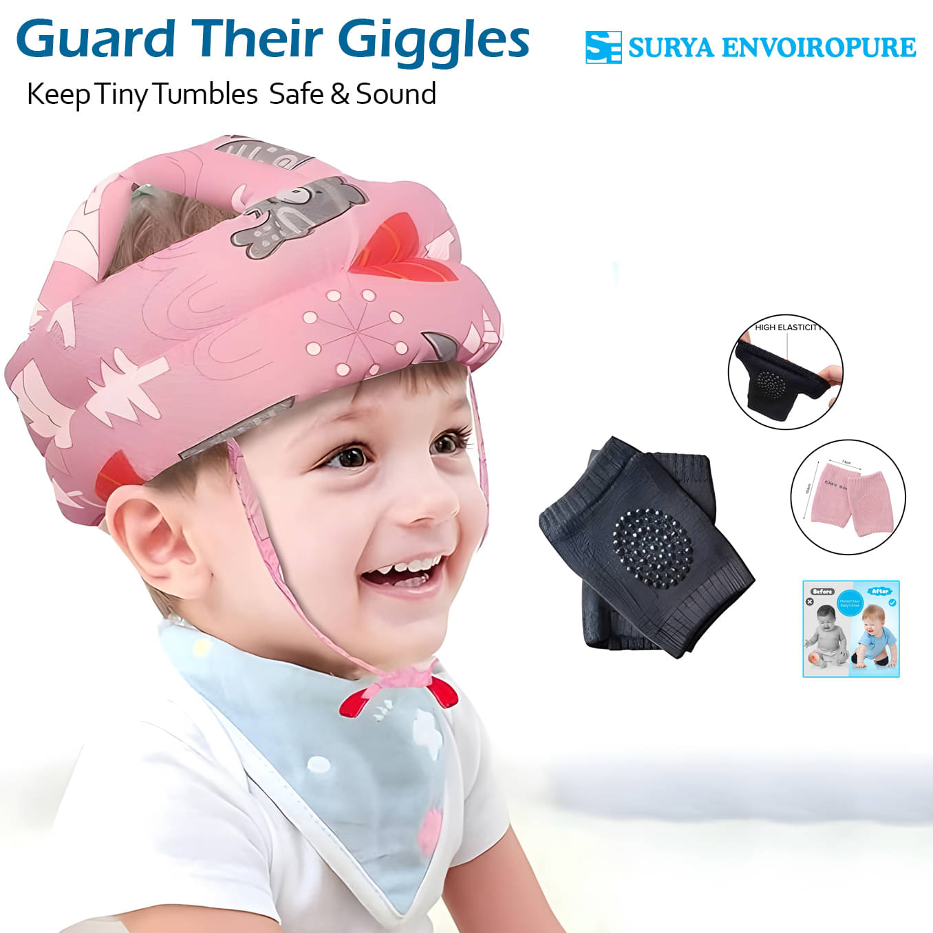     			Surya_kids Multi-Colour Foam Kids Safety Harness ( 3 pcs )