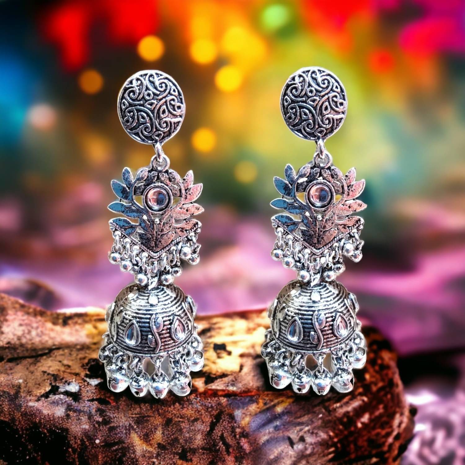     			Swasti mart Silver Hoops Earrings ( Pack of 1 )