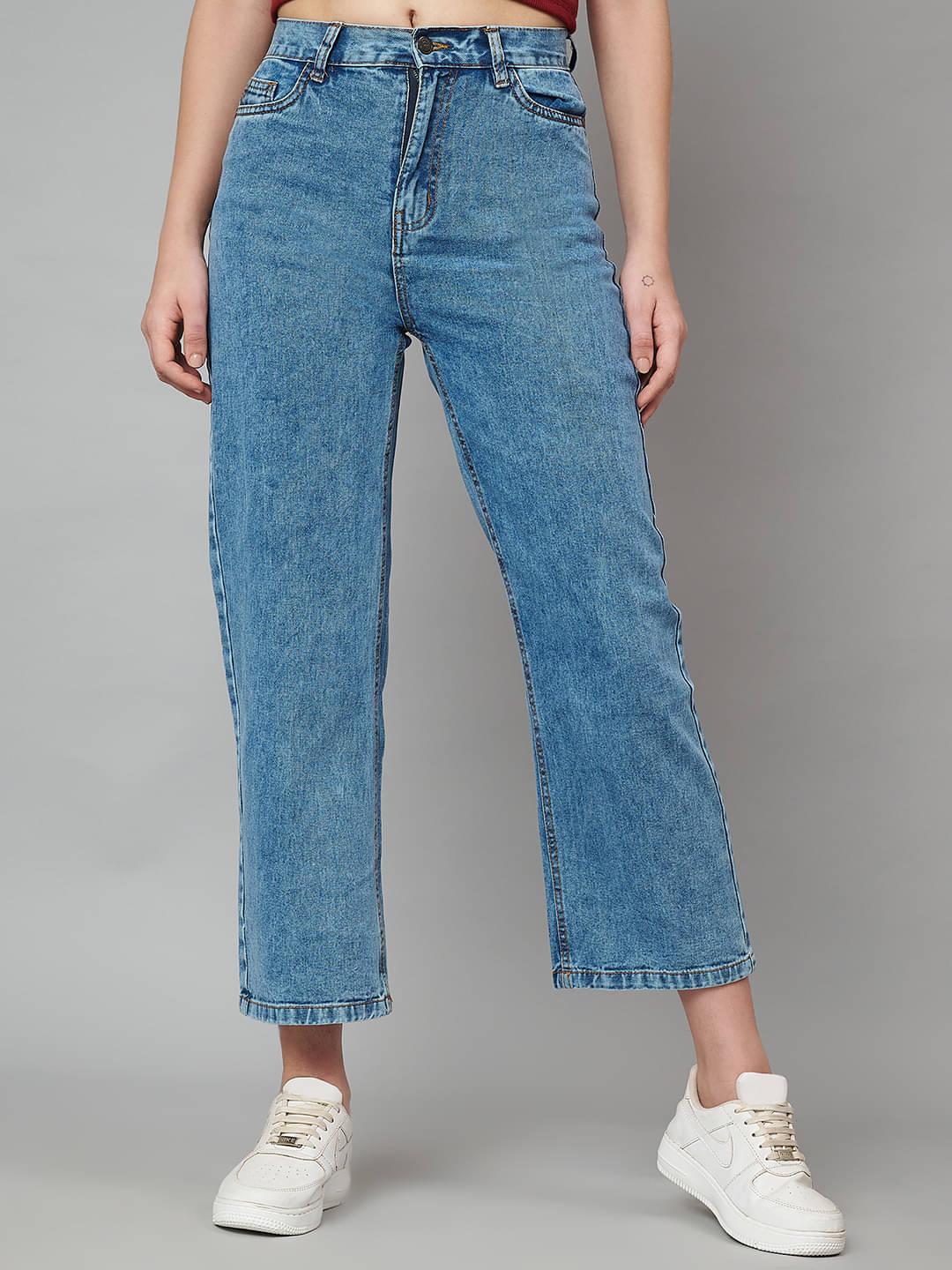     			Syborg Women's Regular Fit Mid-Rise Jeans ( Light Blue )