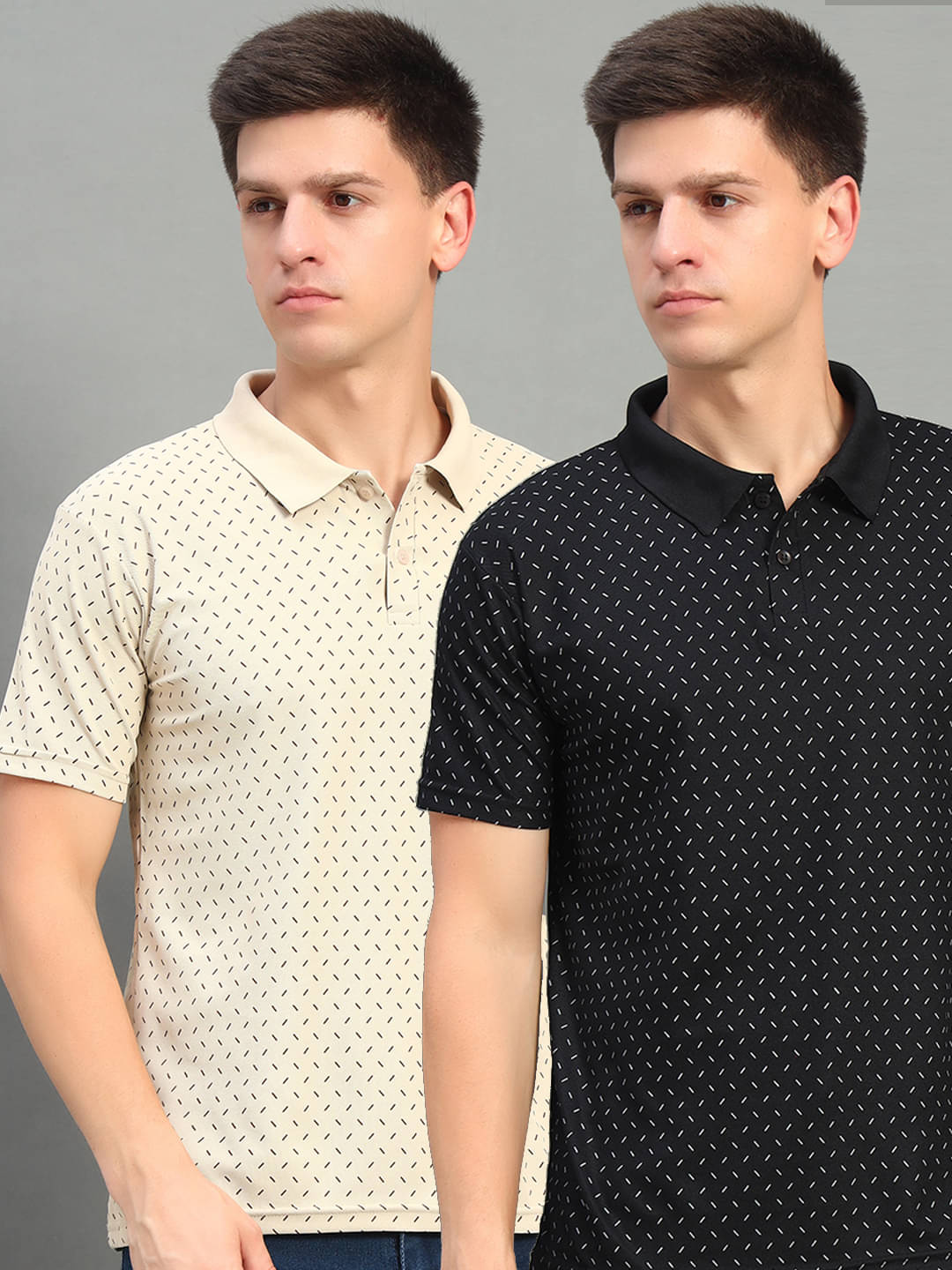 THE CASUALS Men Polyester Regular Fit Printed Polo T Shirt ( Black ) THE CASUALS Men Polyester Regular Fit Printed Polo T Shirt ( Black )