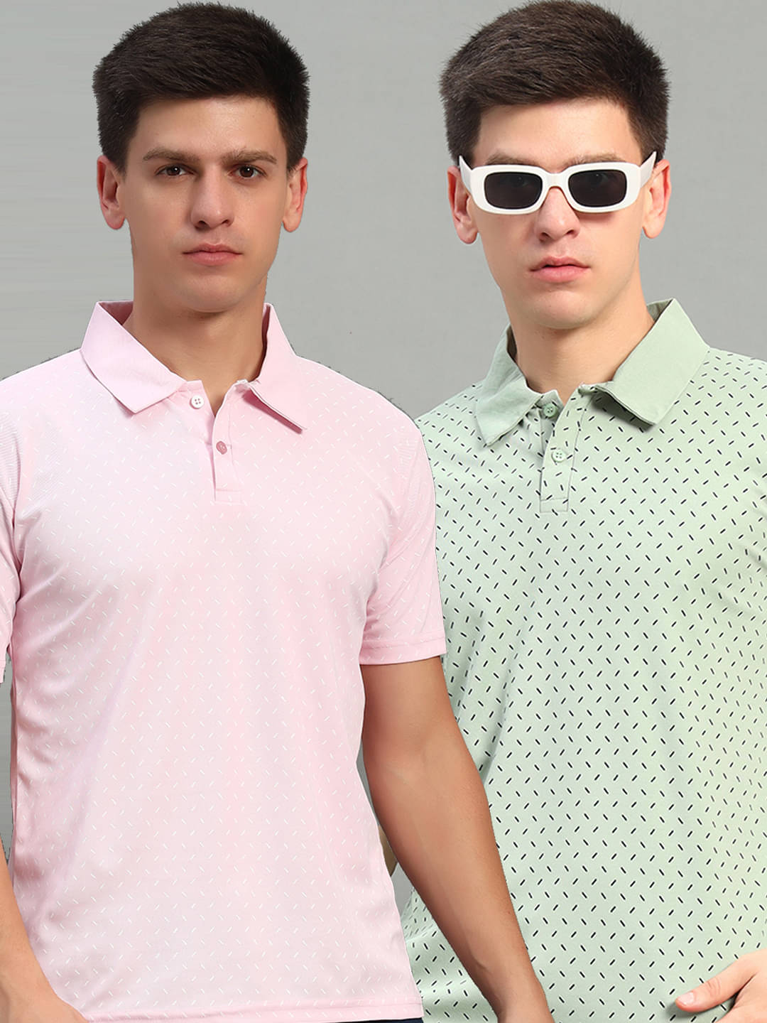     			THE CASUALS Men Polyester Regular Fit Printed Polo T Shirt ( Sea Green )