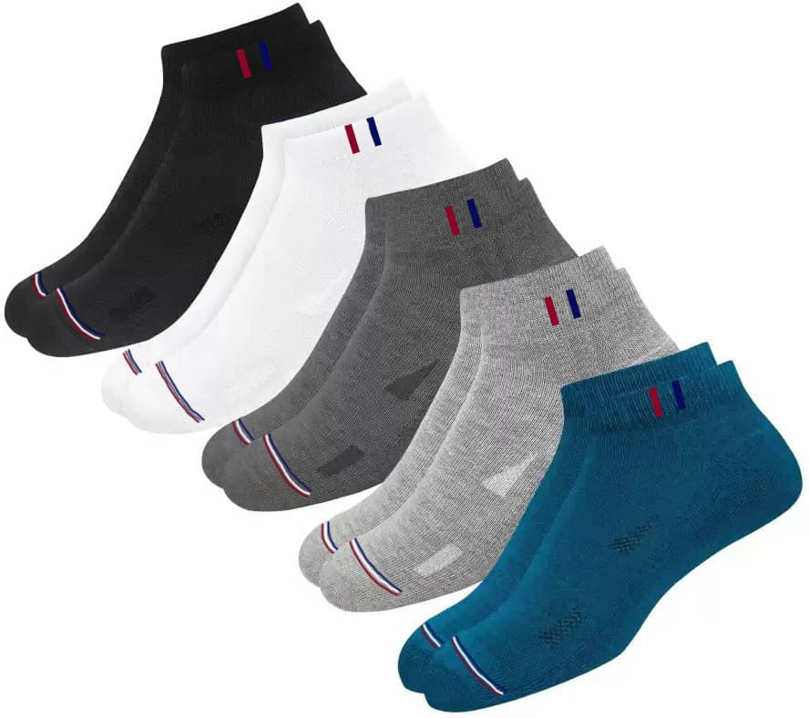 VAMEAR EXCLUSIVE Pack of 5 Men's Cotton Blend Ankle Length Socks ( Multicolor ) VAMEAR EXCLUSIVE Pack of 5 Men's Cotton Blend Ankle Length Socks ( Multicolor )