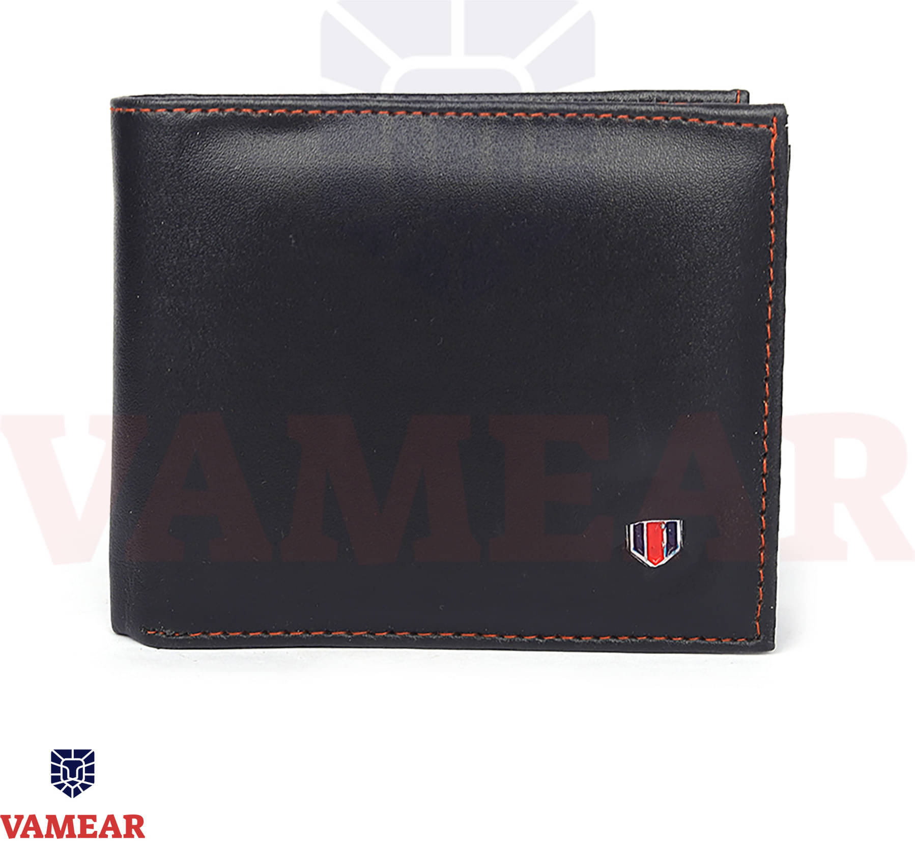     			VAMEAR Faux Leather Self Design Men's Two Fold Wallet With 8 Slots For Card ( Black , Pack of 1 )