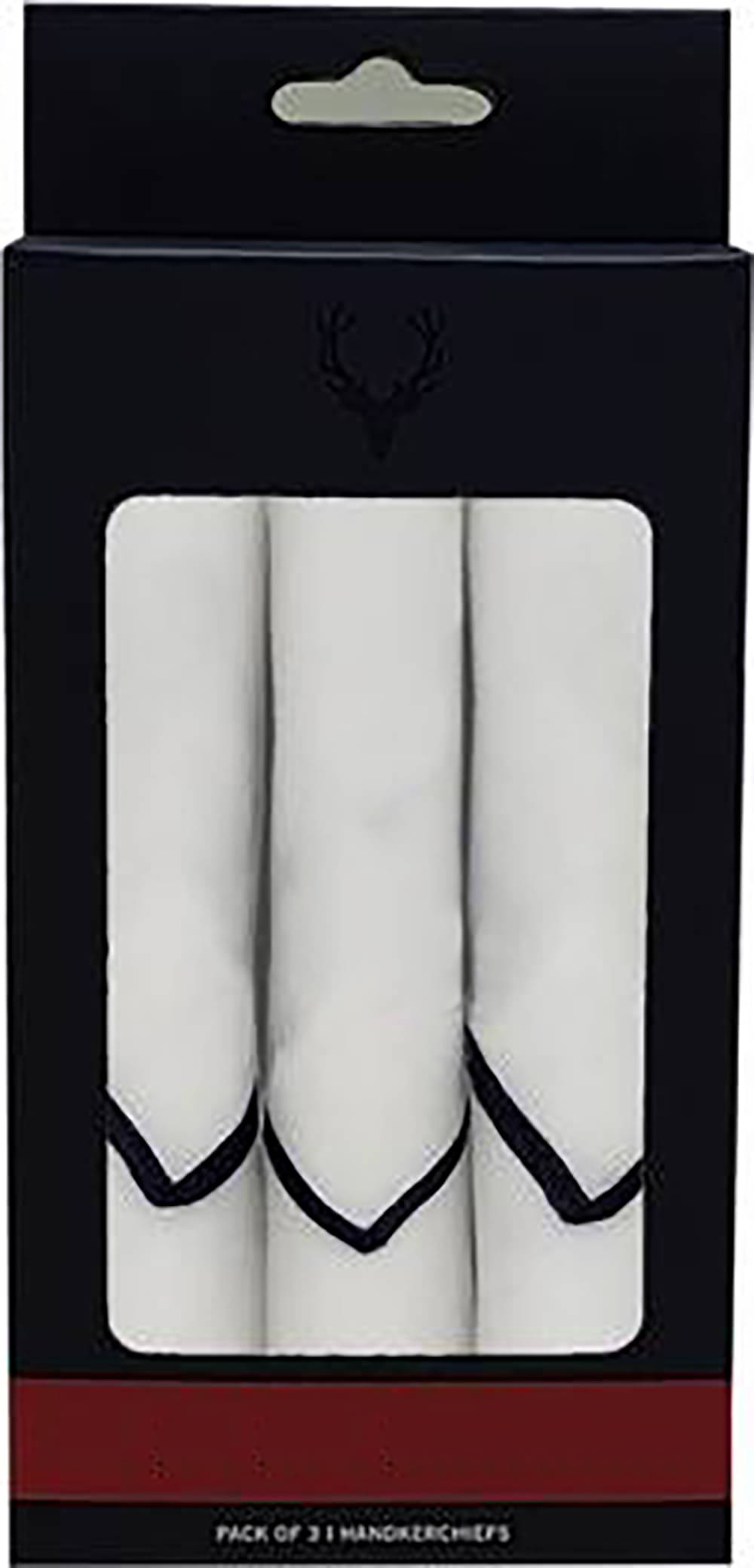 WILDSTUFF White Cotton Men's Handkerchief ( Pack of 3 ) WILDSTUFF White Cotton Men's Handkerchief ( Pack of 3 )
