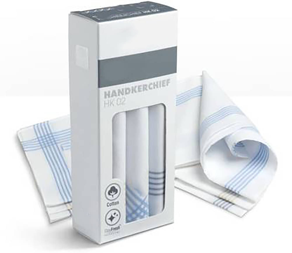 WILDSTUFF White Cotton Men's Handkerchief ( Pack of 3 ) WILDSTUFF White Cotton Men's Handkerchief ( Pack of 3 )