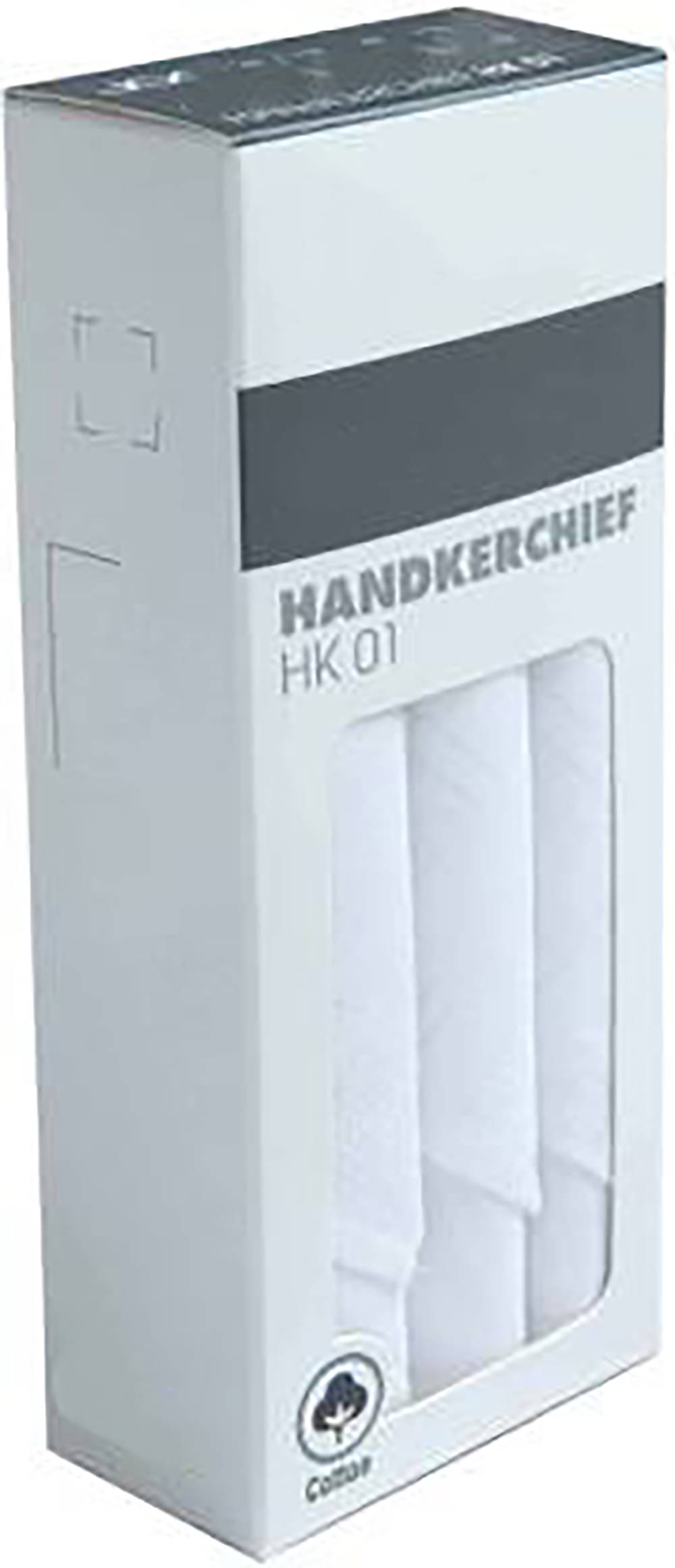     			WILDSTUFF White Cotton Men's Handkerchief ( Pack of 3 )