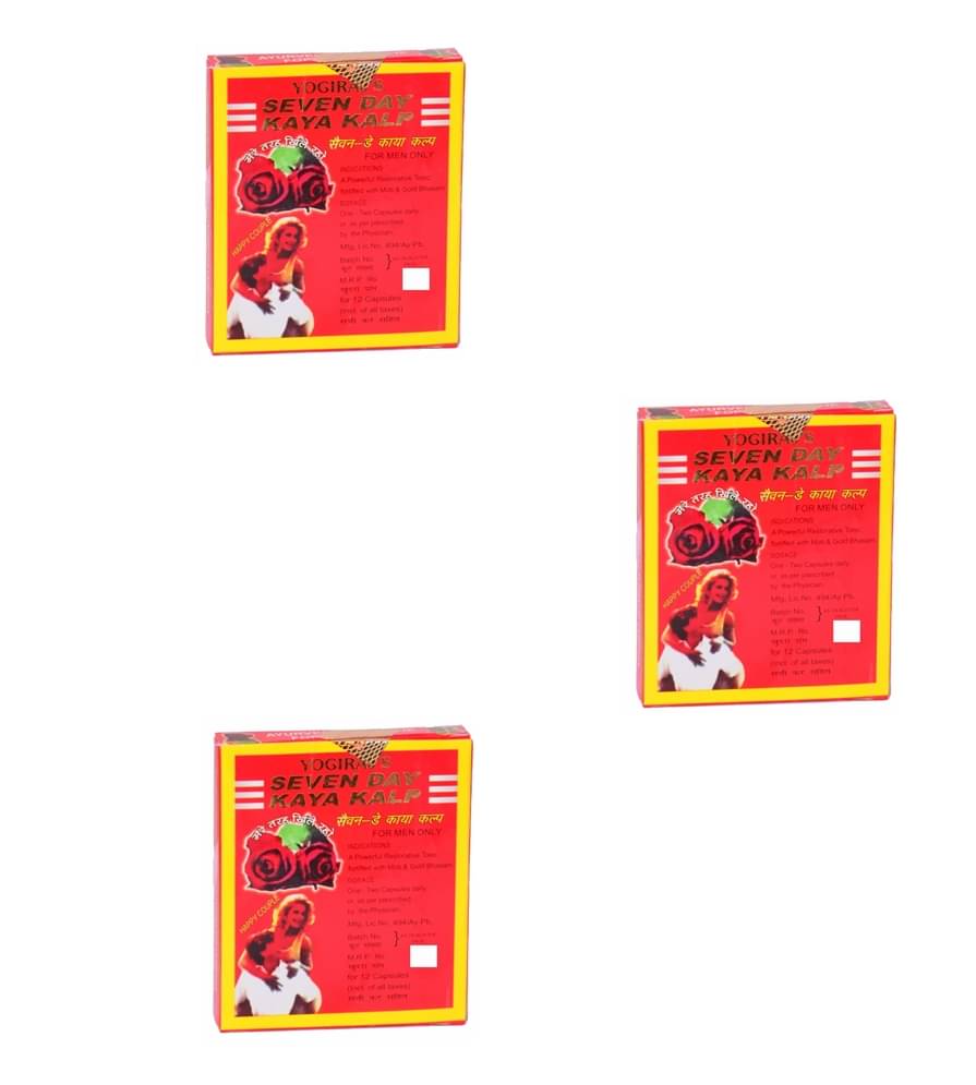 Yogiraj's Seven Day Kaya Kalp Capsule 12no.s Pack Of 3 Yogiraj's Seven Day Kaya Kalp Capsule 12no.s Pack Of 3