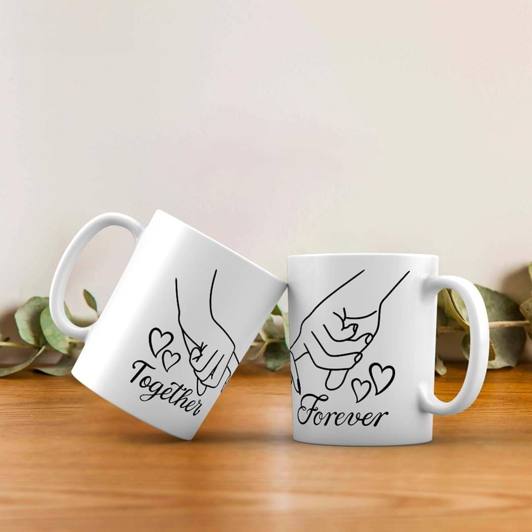     			maddock corp Couple Mug Ceramic Coffee Mug 350 mL ( Pack of 2 )