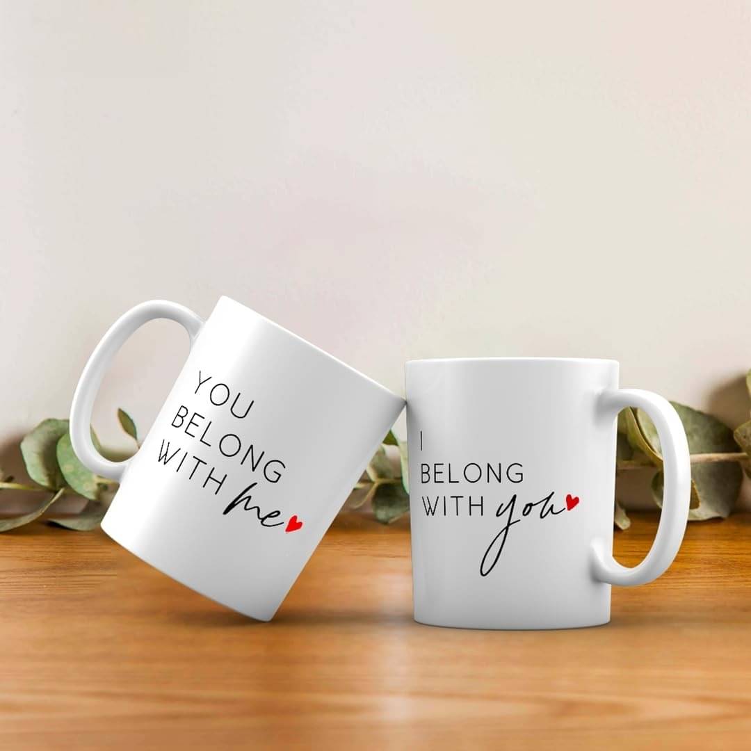     			maddock corp Couple Mug Ceramic Coffee Mug 350 mL ( Pack of 2 )